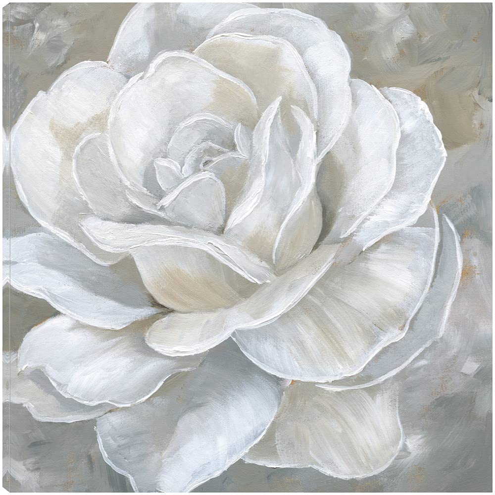 Botanical Wall Art Canvas - Bombshell Bloom II by Artist Nan | 22x22 Inch Plant Pictures for Bathroom & Bedroom Decor | Perfect for Spa, Yoga Studio & Home Office