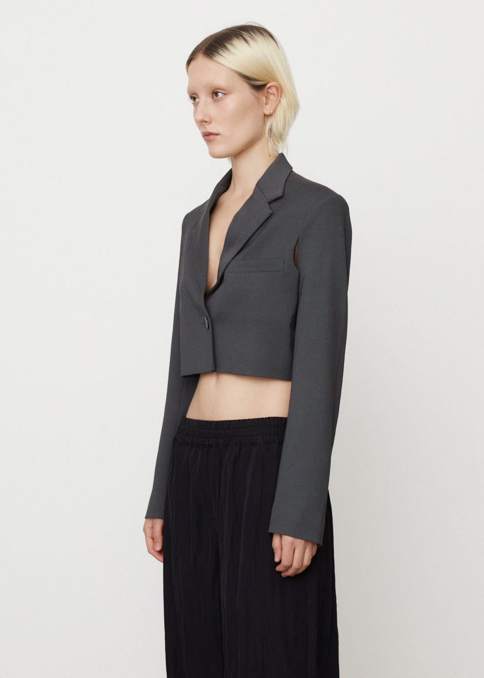 Stylish 0094 Short Blazer with Cut-Out Design - Trendy Women's Fashion Jacket for Office, Party & Night Out