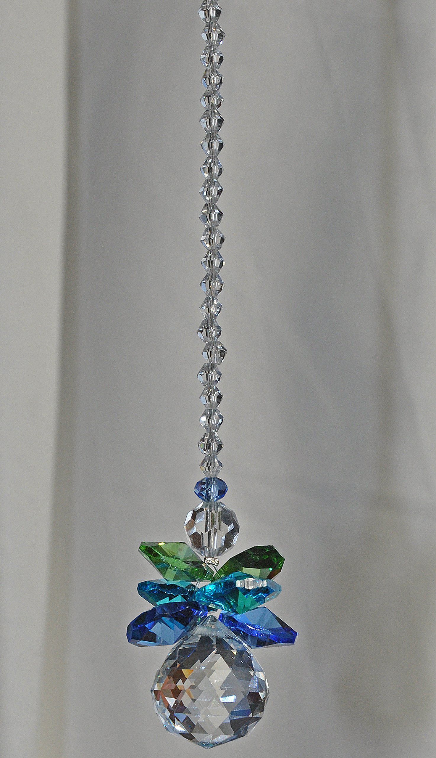 Crystal Guardian Angel Suncatcher - Rainbow Maker & Travel Protection Car Charm for Rear View Mirror - Spiritual Decor & Positive Energy Enhancer for Home, Office, and Vehicle