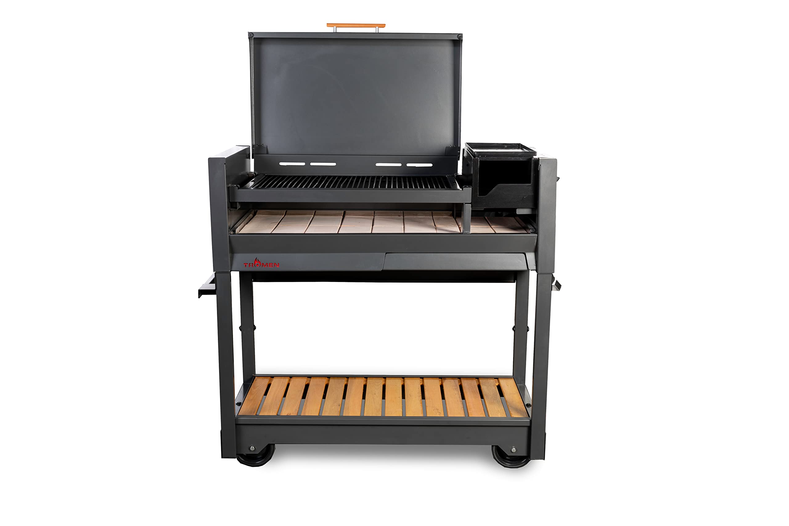 CHOLYS GRILLS Tromen Gaucha 46-Inch Authentic Argentinian Style Charcoal Santa Maria Grill - Outdoor BBQ Cooking Grill for Backyard, Patio & Camping (46x44x20 Inches, Gray)