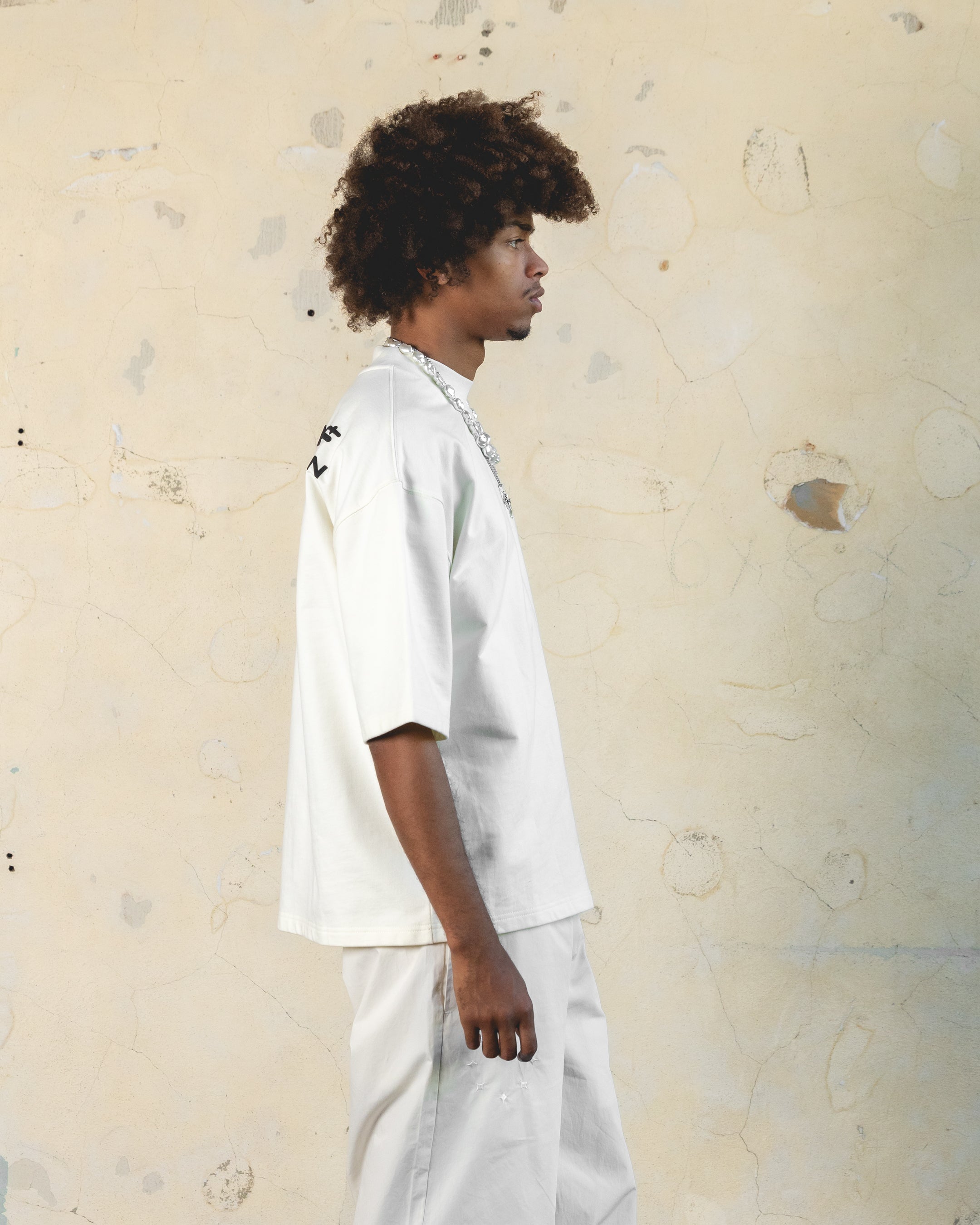 404 Function Oversized T-Shirt in Off-White | Unisex Streetwear Fashion for Casual Wear & Loungewear