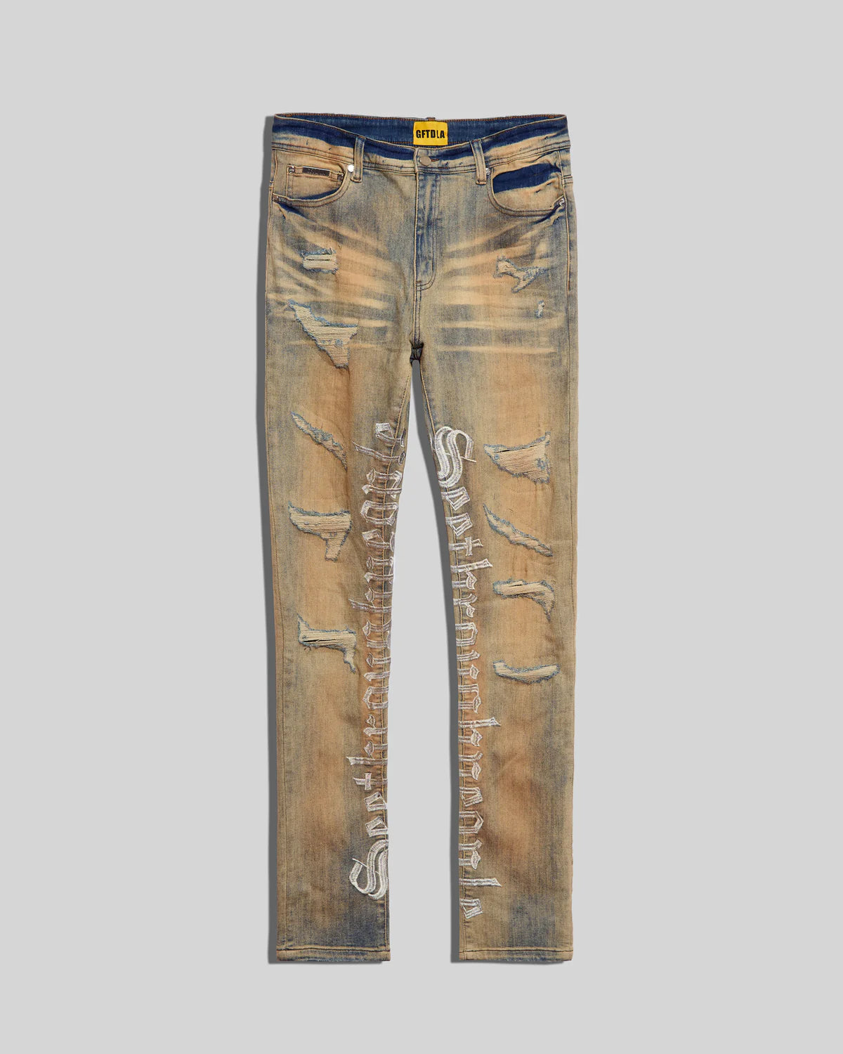 NOAH JEAN Dirty Wash Distressed Denim Jeans for Men - Stylish & Comfortable for Casual Wear, Street Style & Everyday Outfits