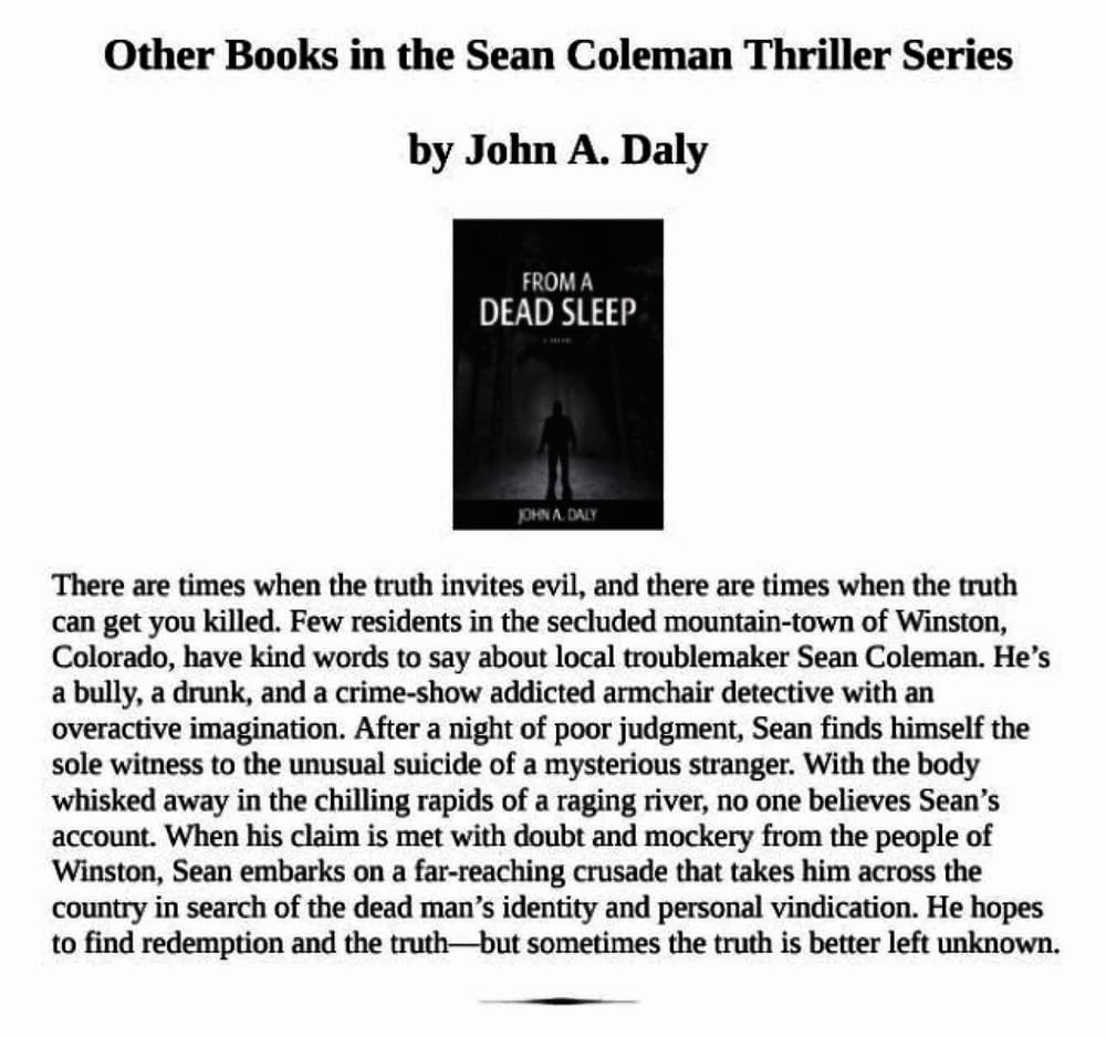 Sean Coleman Thriller Book - Safeguard Adventure Novel for Mystery Lovers