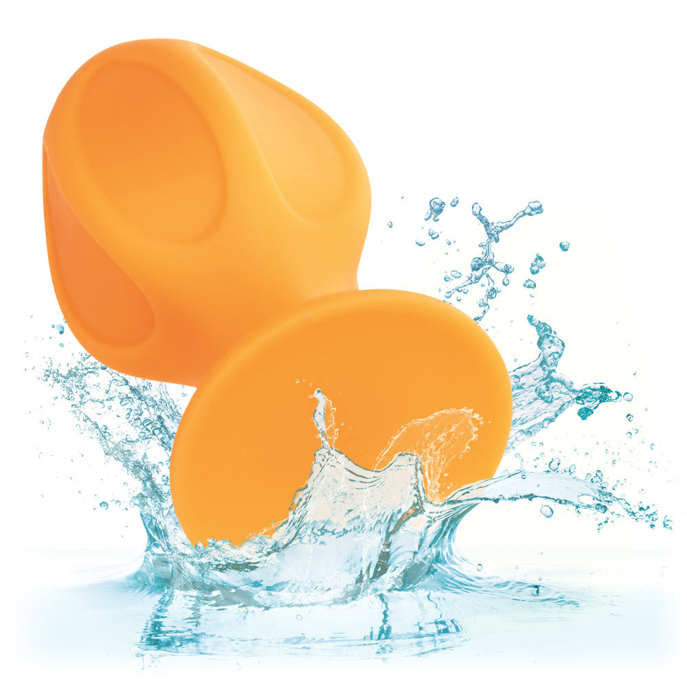 Sensual Anal Plug Duo Set - Orange Silicone Butt Plugs for Beginners & Couples - Perfect for Intimate Play & Spicing Up Your Sex Life