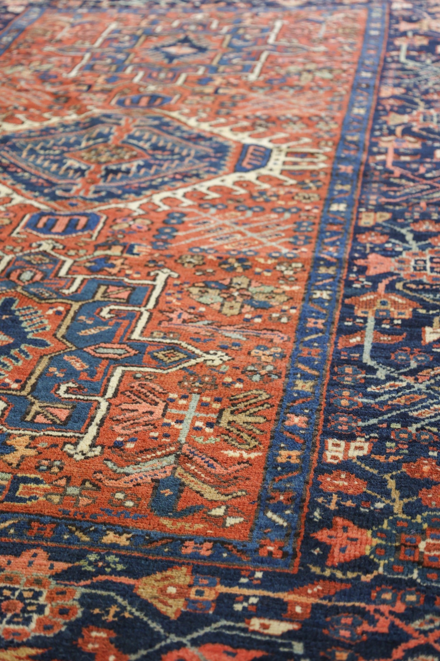 Vintage Karaja Handwoven Tribal Rug - Authentic Indigenous J75307 Design for Boho Home Decor, Living Room & Bedroom
