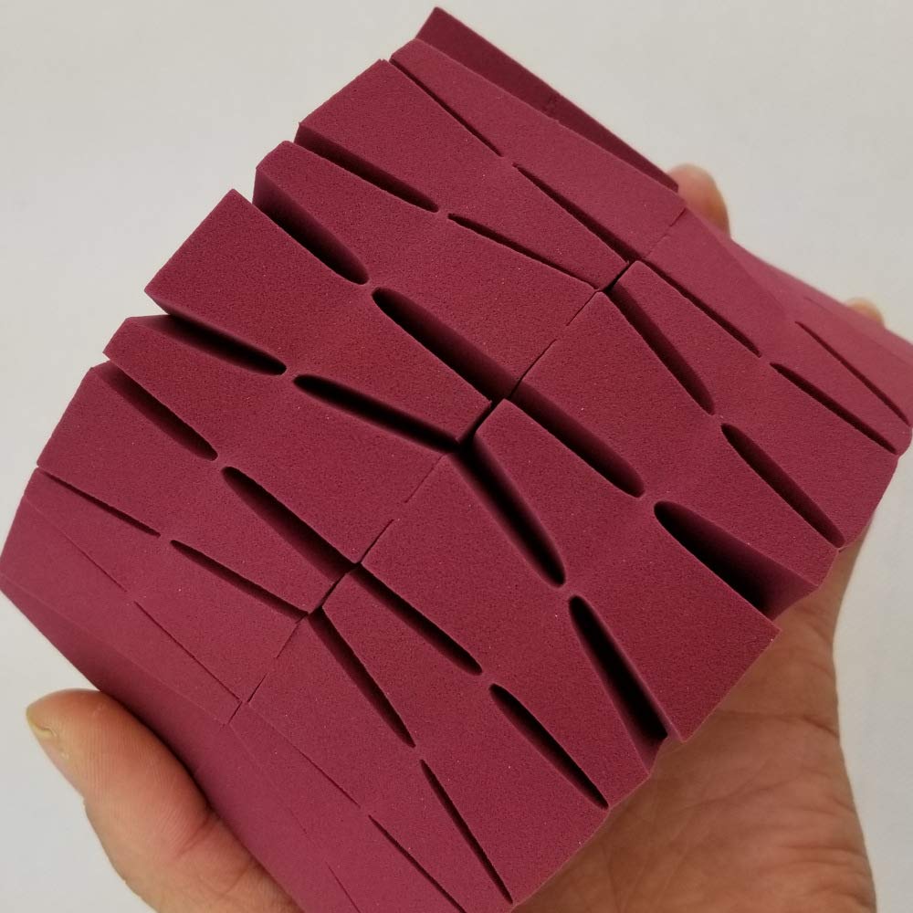24-Piece Non-Latex Makeup Wedge Sponges - Soft Triangle Cosmetic Puffs for Cleansing, Foundation & Skincare - Professional Esthetician Tools (Red/Purple) - Perfect for Daily Makeup Application & Facial Treatments