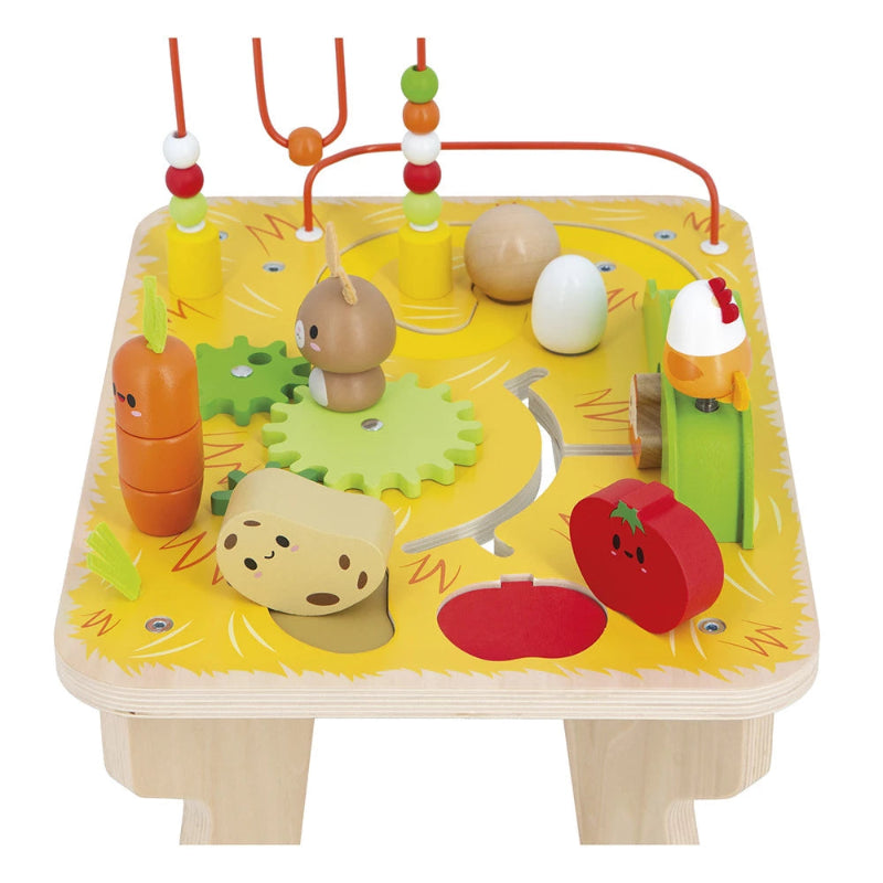Wooden Farm Activity Table for Kids - Montessori Learning Toy with Animal Figures - Perfect for Pretend Play, Early Education & Toddler Development