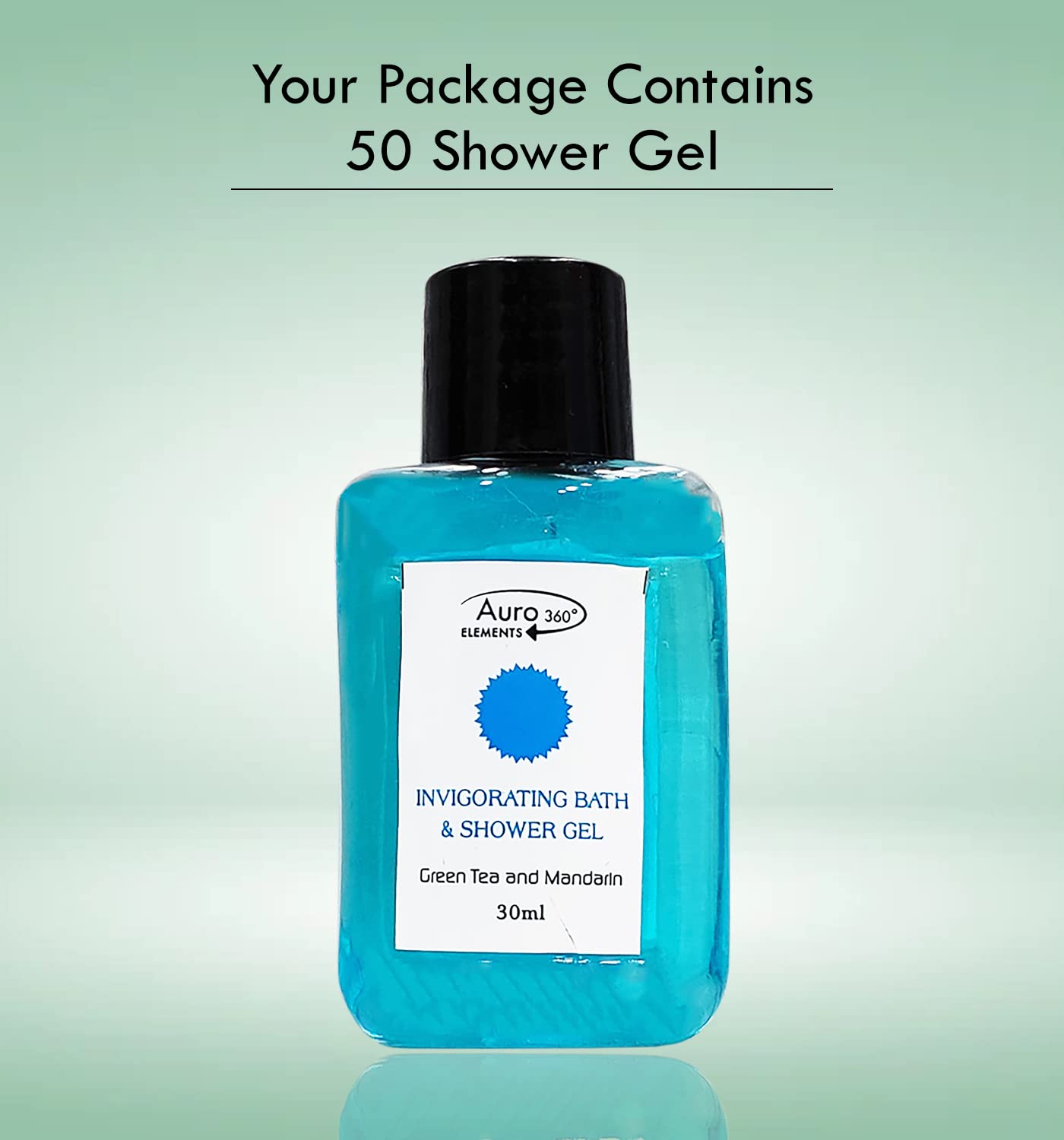 AURO 360 Pack of 50 Travel-Size Body Wash (30ml) - Mini Shower Gel for Hotels, Hospitals & Guest Amenities | Bulk Toiletries for Travel, Hospitality & Healthcare Kits | Perfect for Hotels, Spas, Airlines & Healthcare Facilities