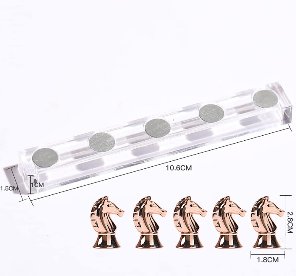 Horse Head Nail Art Stand - 3 Sets with Clay for Salon & DIY Manicure