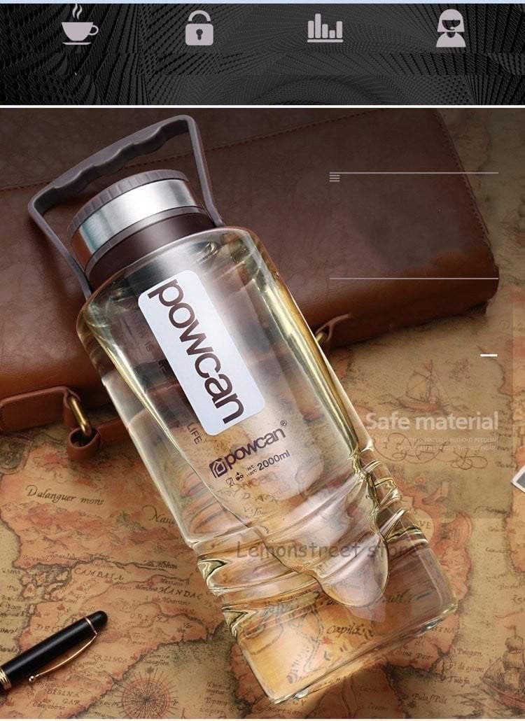 POWCAN Large Capacity Water Bottle 1000ML 1500ML 2000ML - BPA Free, Leak Proof, Insulated Stainless Steel Sports Bottle for Gym, Hiking, Camping & Outdoor Activities