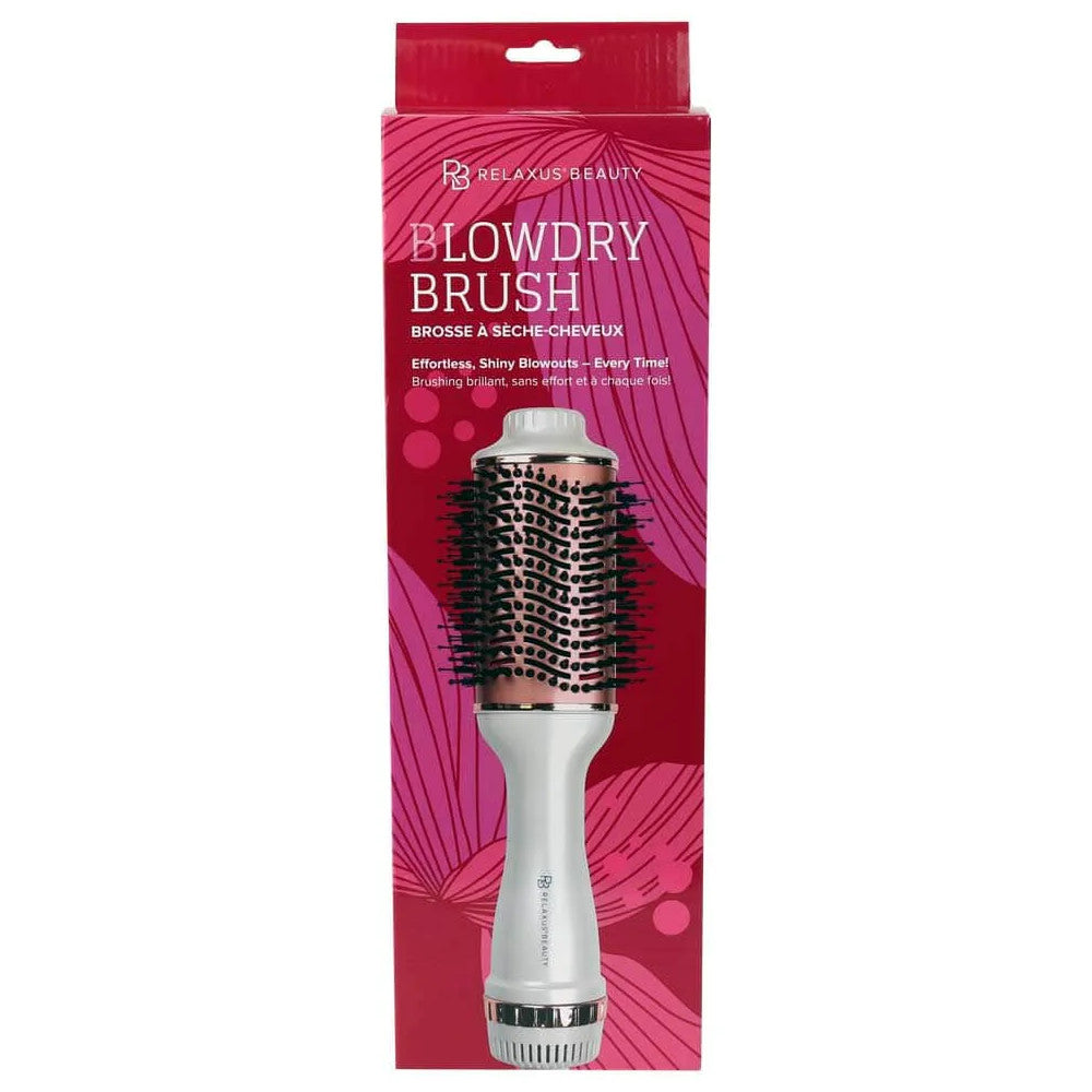 RELAXUS 544463 Professional Pearl Rose Blow Dry Brush for Hair Styling - Perfect for Salon, Home Use & Travel