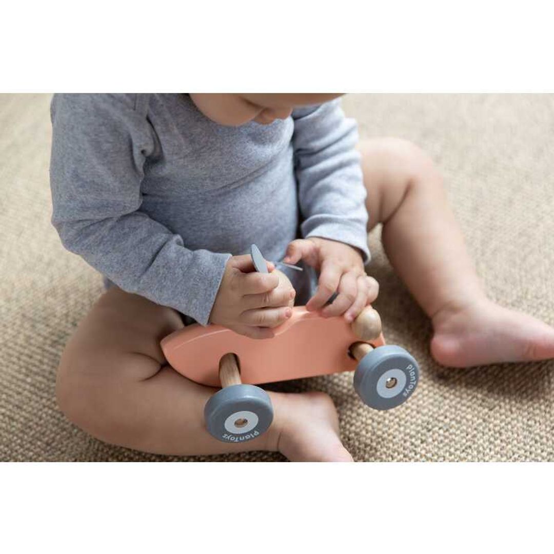 Bunny Racing Car Wooden Toy for Kids - Fun and Safe Wooden Race Car for Toddlers & Children - Perfect for Indoor Play, Birthday Gifts, and Early Learning Activities