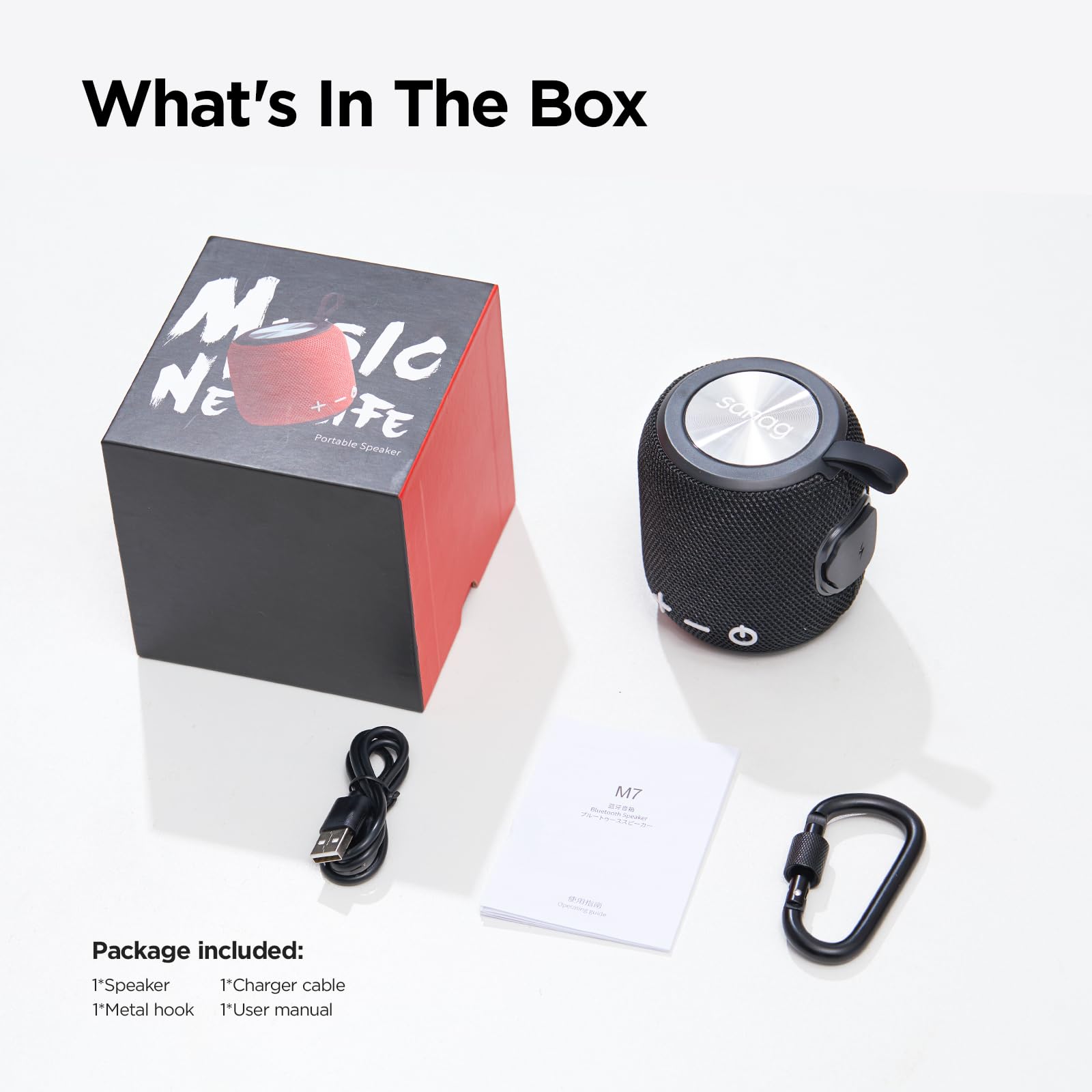 SANAG Portable Bluetooth Speaker with Bluetooth 5.0 - Wireless Mini Speaker with Dual Pairing, 360° HD Surround Sound & Deep Bass - 24H Playtime IPX67 Waterproof - Perfect for Travel, Camping, Beach, Pool Party & Home Use