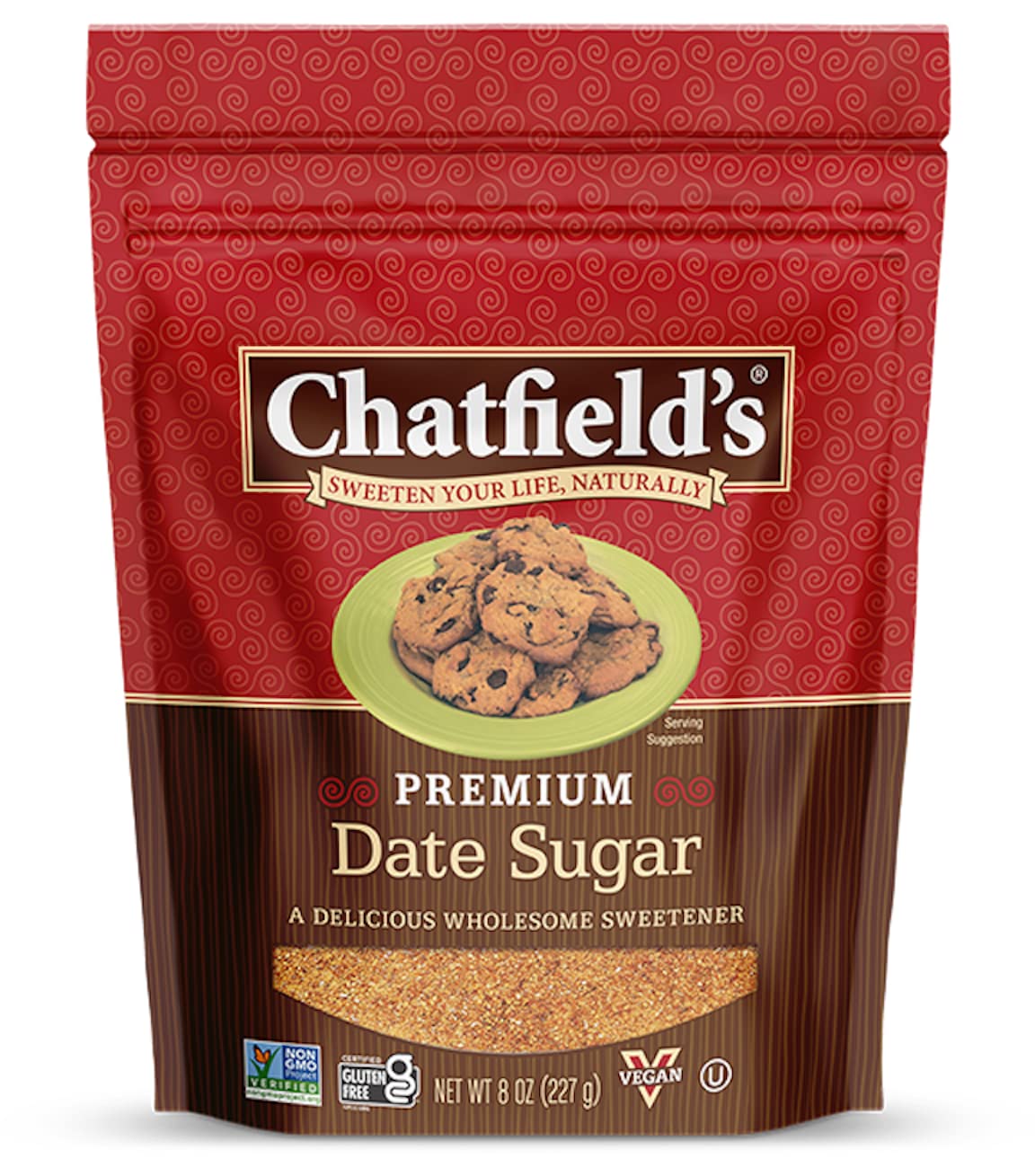 Organic Granulated Date Sugar - Natural Vegan Sweetener, Kosher & Gluten-Free Sugar Substitute (1 Pack) - Perfect for Baking, Coffee & Healthy Desserts