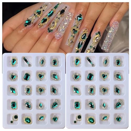 40PCS Emerald Green