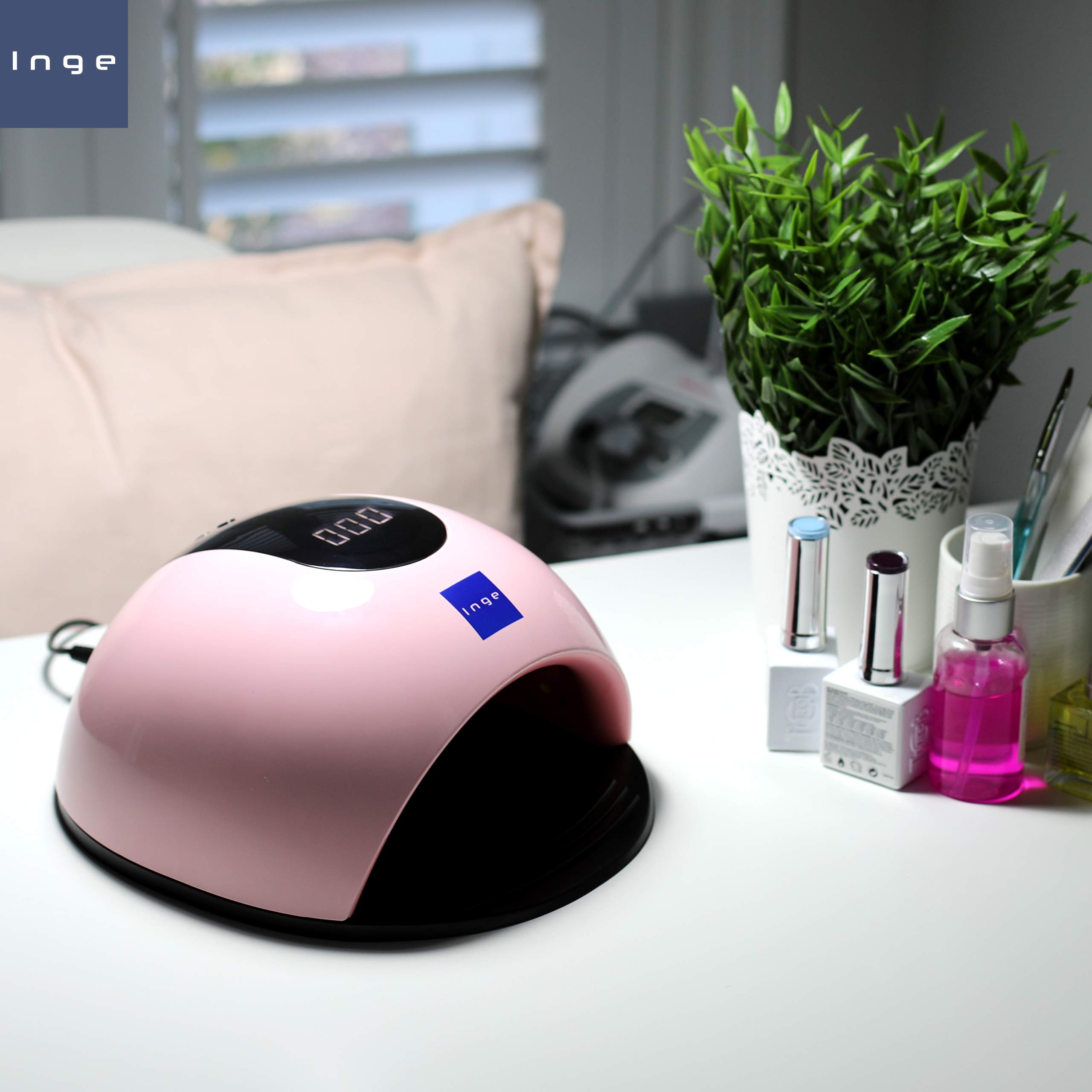 Professional 120W UV LED Nail Lamp with 3 Timer Settings & Auto Sensor - Pink Gel Nail Dryer for Salon & Home Manicure | Perfect for Gel Polish Curing & Nail Art Design
