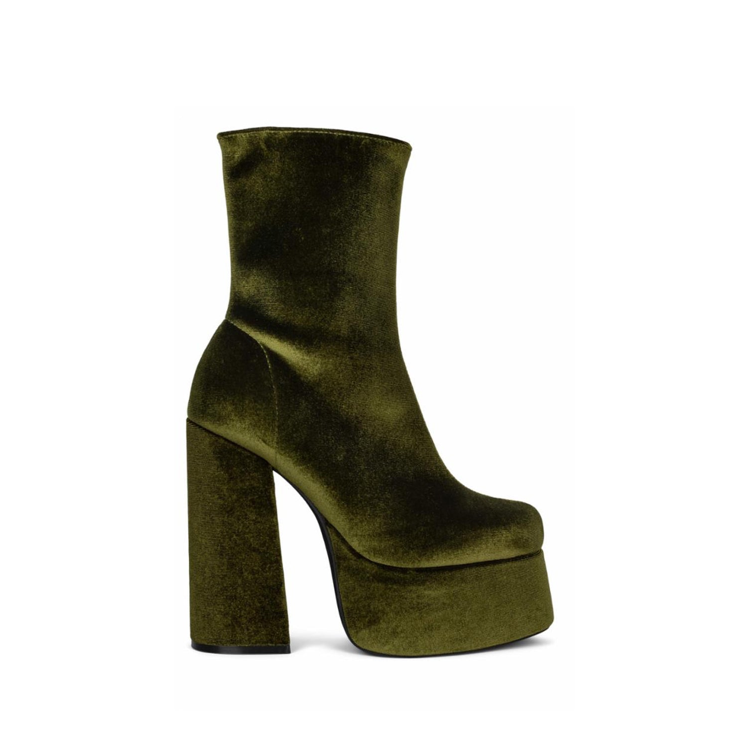 Jeffrey Campbell Women's Widow Platform Boots in Smoky Green | Chunky Heel Ankle Booties for Women | Perfect for Fall Outfits, Night Out & Street Style Fashion