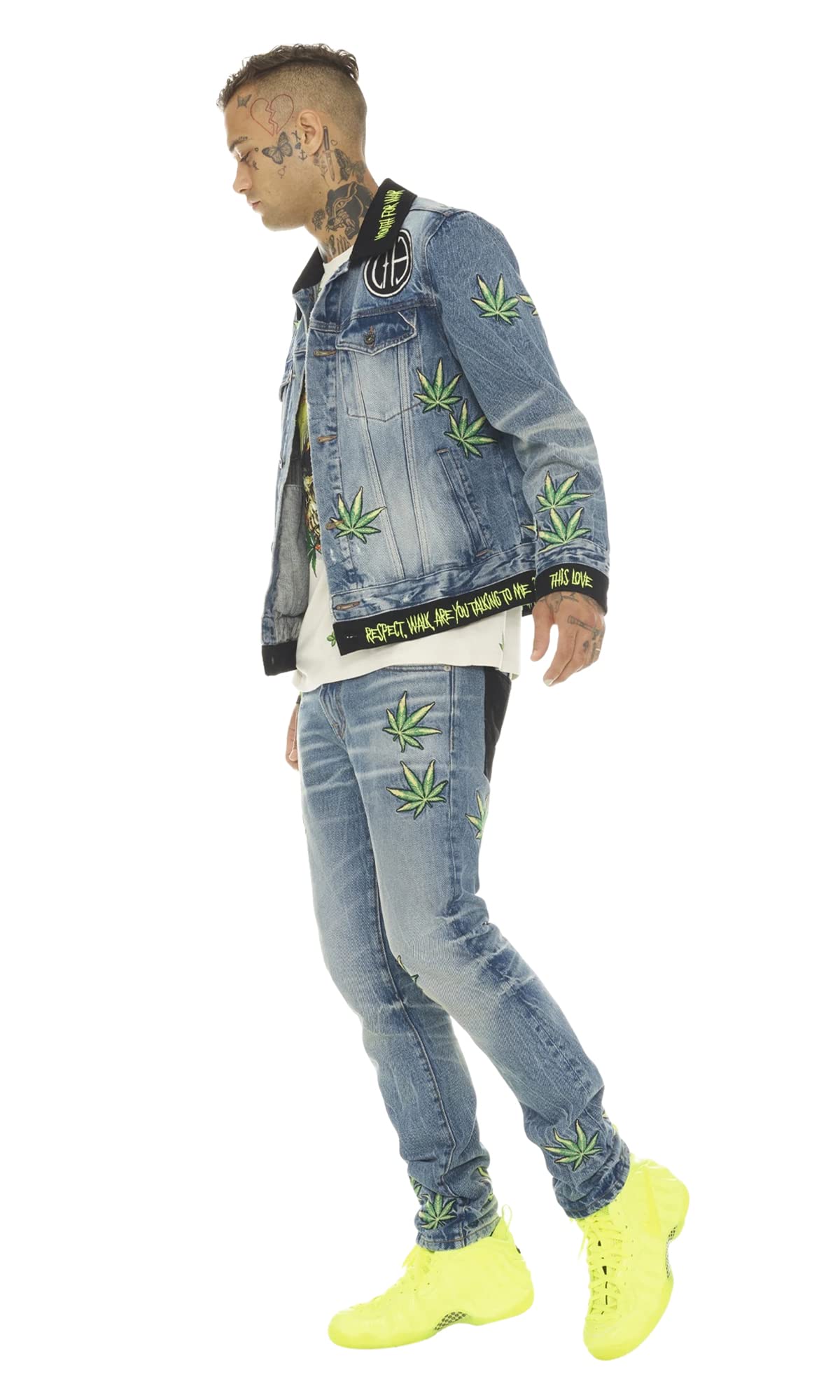 Men's Slim Fit Rigid Denim Jeans - Cult of Individuality Rocker Style for Casual Wear & Night Out | Premium Quality Denim Pants for Street Style & Everyday Comfort