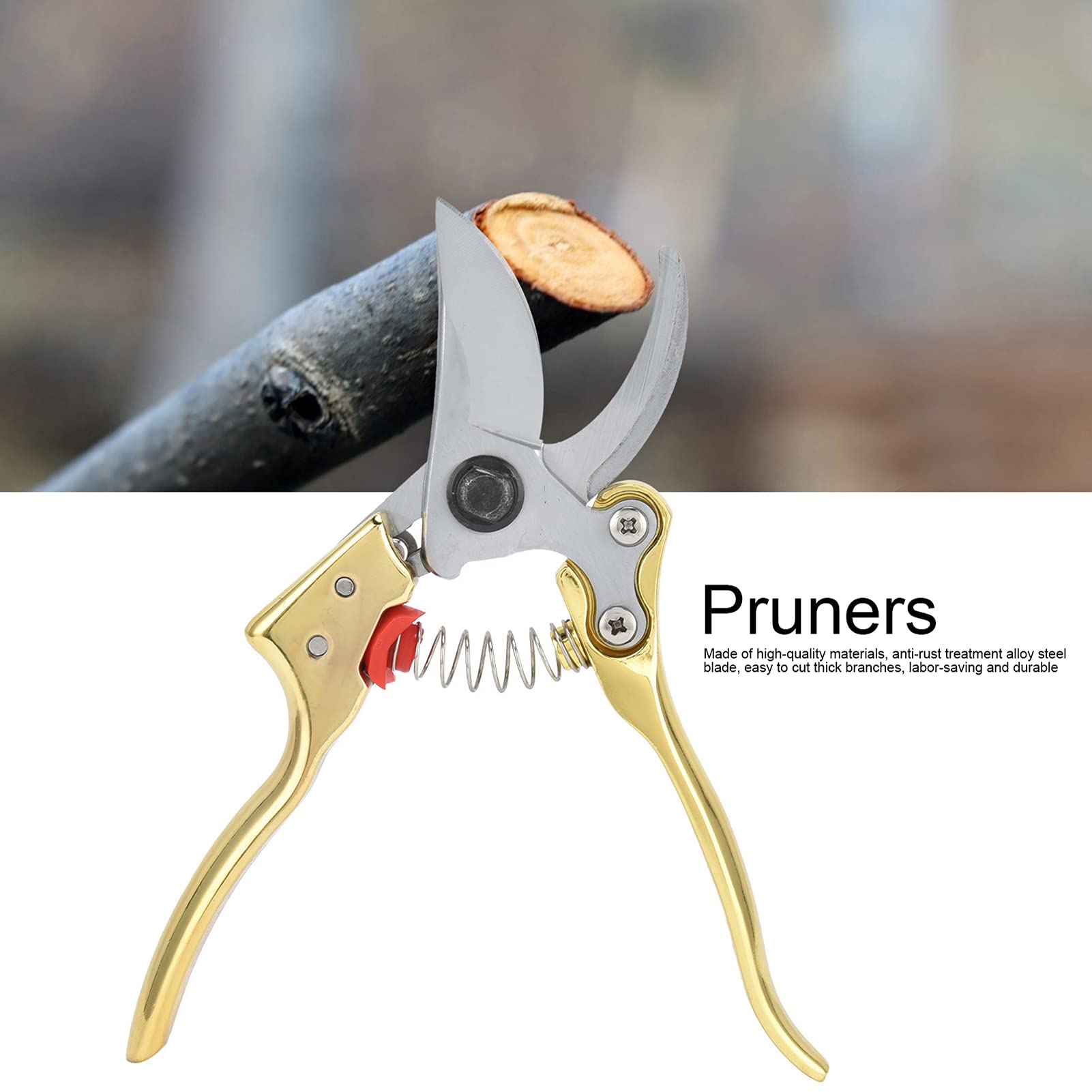 Premium Garden Pruners - Sharp Bypass Pruning Shears for Trees, Plants & Flowers - Ergonomic Gardening Shears for Effortless Branch Trimming (Ideal for Fruit Trees, Rose Bushes & Landscaping)