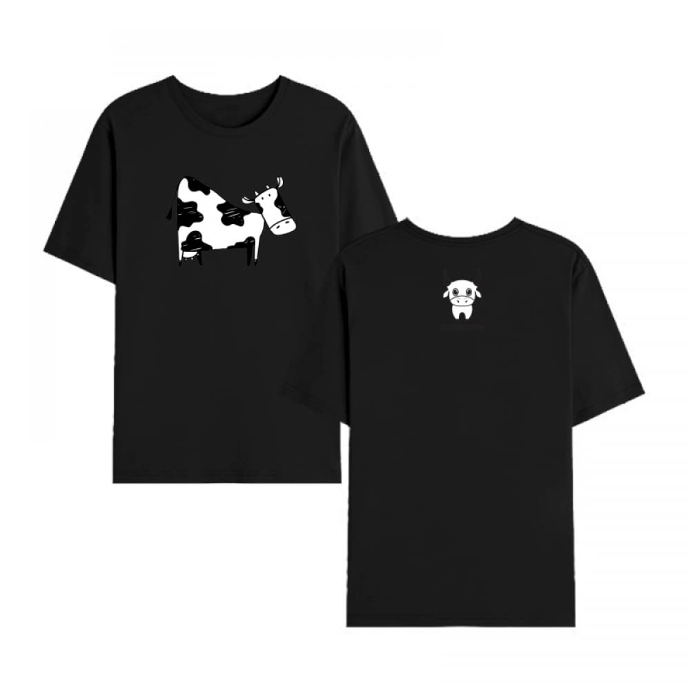 Cute Cow Print Women's Cotton T-Shirt - Soft & Comfortable Casual Tee for Everyday Wear, Outfits, and Gifts