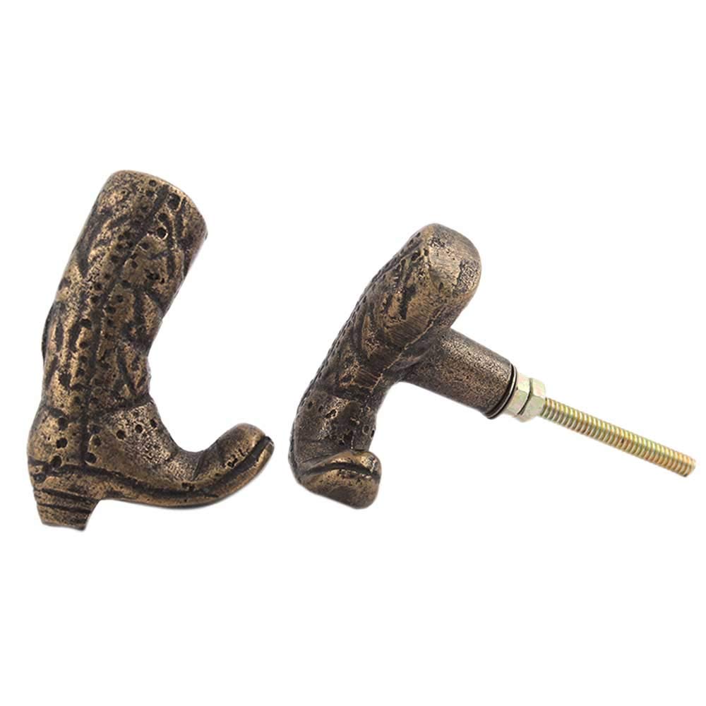 4Pcs Gold Iron Drawer Knobs - Handcrafted Cabinet Pulls for Nursery & Kitchen