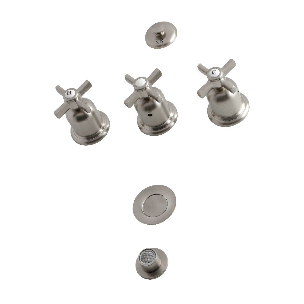 Kingston Brass KB6327ZX Millennium 3-Handle Bidet Faucet - Modern Bathroom Fixture for Hygiene & Comfort - Perfect for Master Bathrooms, Guest Suites & Luxury Homes