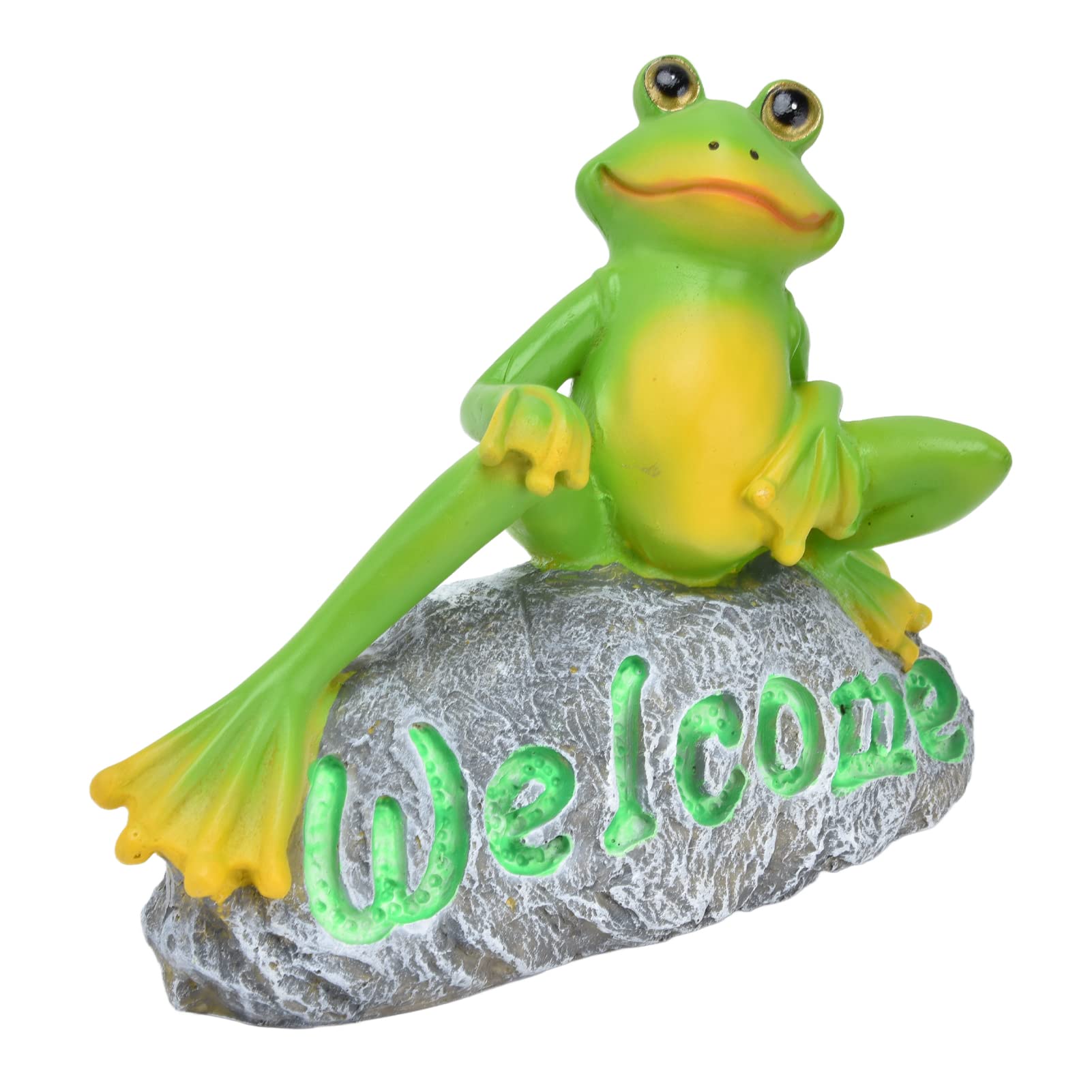 Resin Frog Garden Statues - Hand Carved Cute Frog Figurines for Desk Decor, Outdoor Garden Ornaments & Unique Gift Ideas - Perfect for Home, Office & Garden Decorations