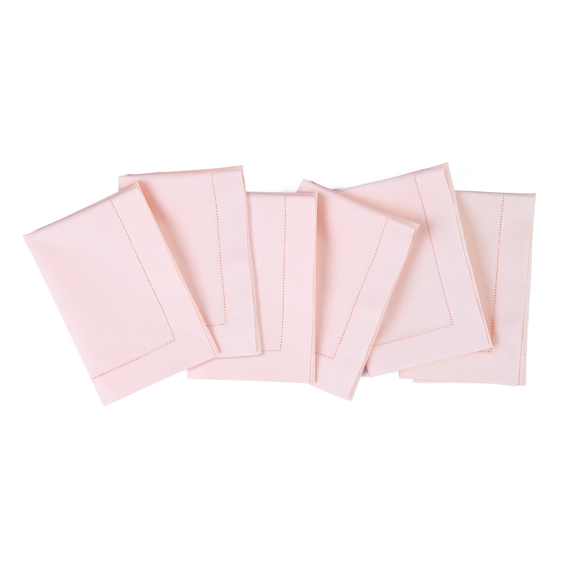 Premium Cotton Linen Hemstitch Napkins Set of 4 - Eco-Friendly Dinner Napkins for Formal Dining, Wedding, and Holiday Table Decor