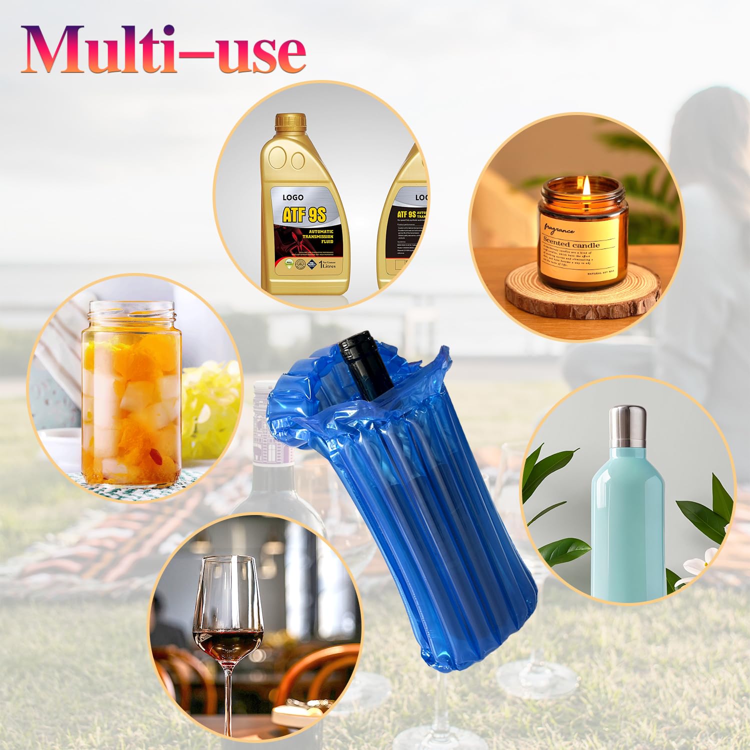 16 Pack Inflatable Wine Travel Bags - Reusable Bottle Protectors for Wine Bottles | Perfect for Air Travel, Camping & Gift Shipping | Leak-Proof Wine Shipping Solution