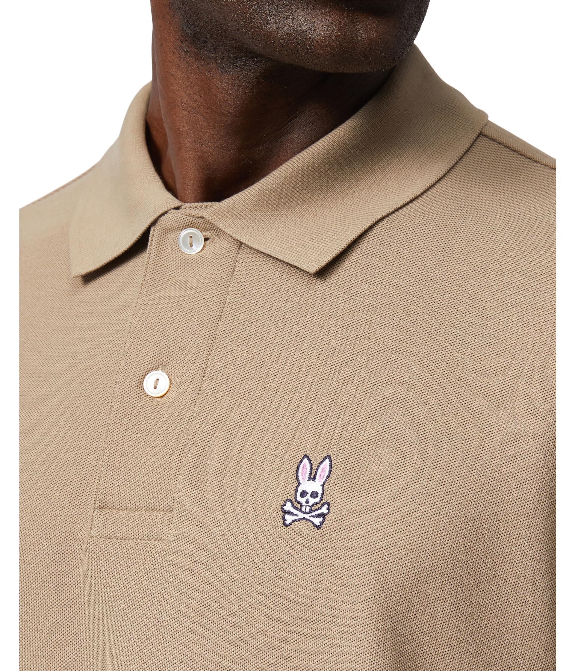 Psycho Bunny Men's Classic Pique Polo Shirt - Premium Cotton Short Sleeve Button Down Shirt for Casual Wear, Golf & Business Casual Outfits