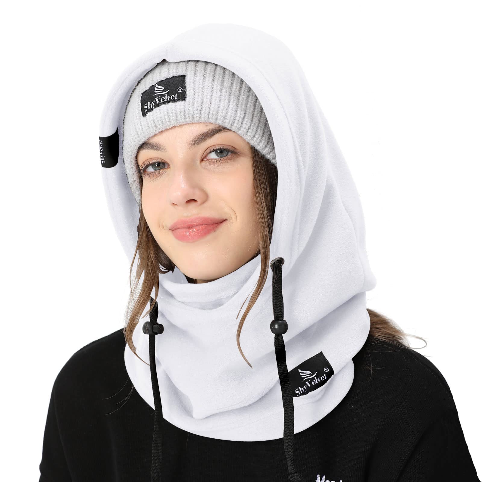 Shy Velvet Cold Weather Fleece Balaclava Ski Mask - Windproof Winter Face Cover for Men & Women - Perfect for Skiing, Snowboarding & Outdoor Activities