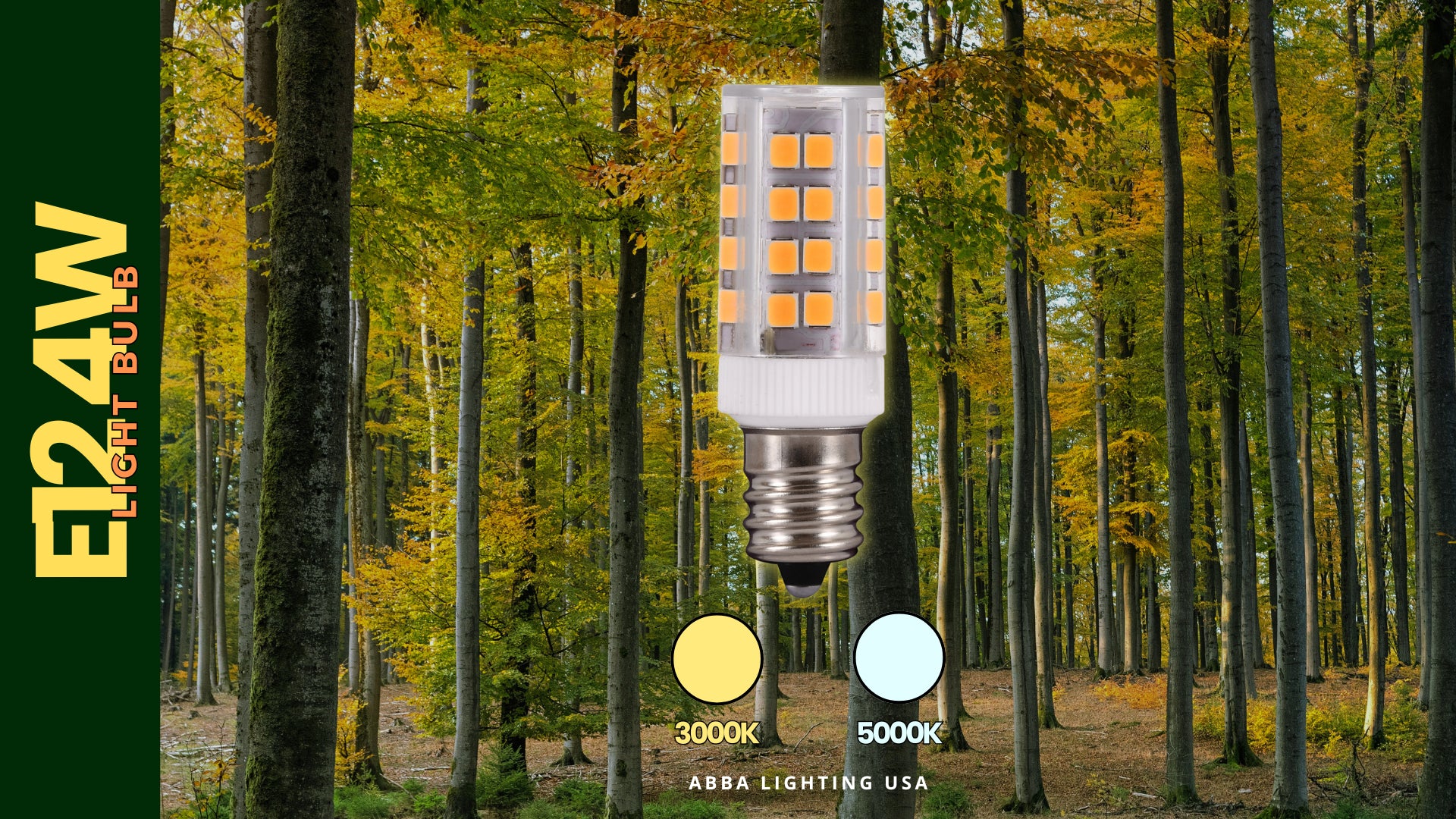 E12 4W SMD 12V Dimmable LED Light Bulbs - Energy Saving Mini Candelabra Base Bulbs for Chandeliers, Ceiling Fans, and Night Lights