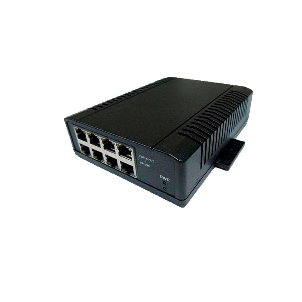Tycon Power TP-SW8-D 8 Port Gigabit POE Switch with 802.3af/at Support - Ideal for IP Cameras, VoIP Phones, and Wireless Access Points in Home & Office Networks