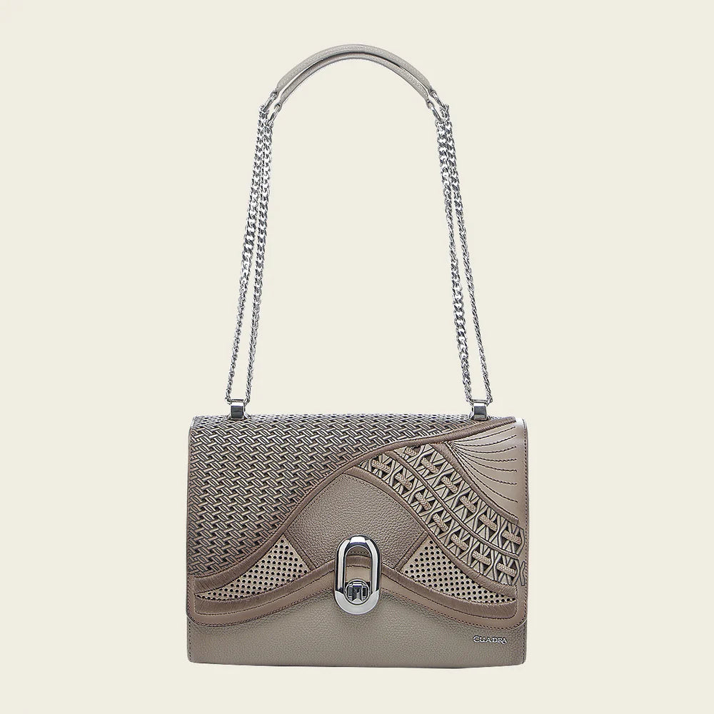 BOD2ORS Women's Fashion Leather Tote Bag - Beige Cuadra Style Handbag for Work, Travel & Everyday Use