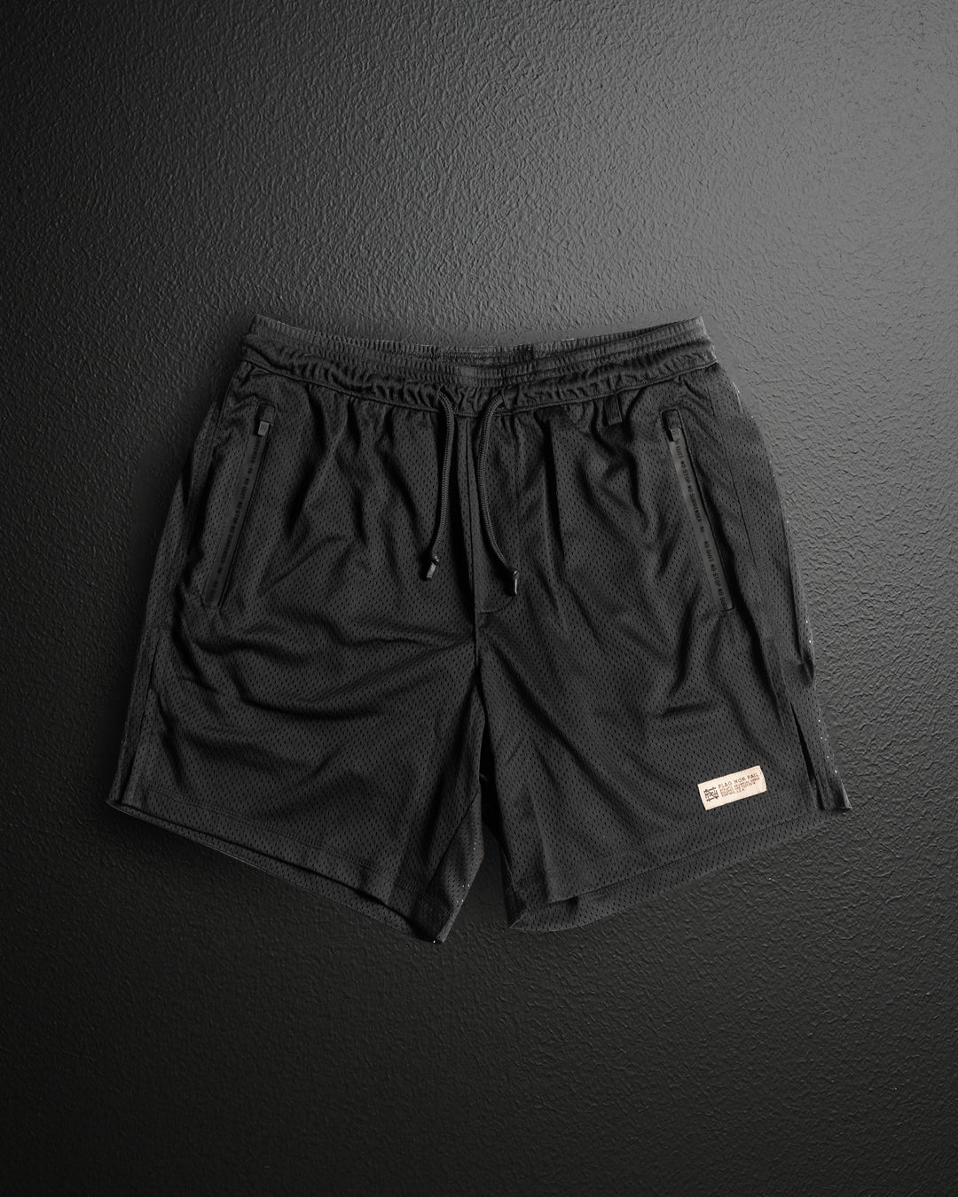 Men's Momentum Patch Mesh Shorts - Breathable Athletic Running Shorts for Men, Black - Perfect for Gym, Jogging & Casual Wear