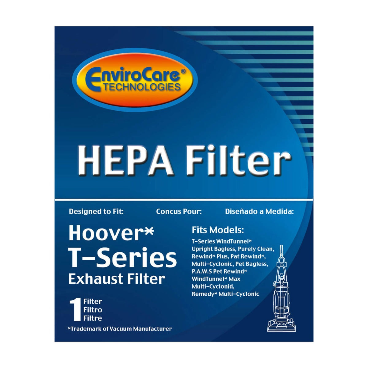 EnviroCare Hoover HEPA Exhaust Filter F290 - Premium Replacement Air Filter for Hoover Vacuums | Improves Air Quality, Traps Dust & Allergens | Ideal for Homes with Pets, Allergies or Asthma