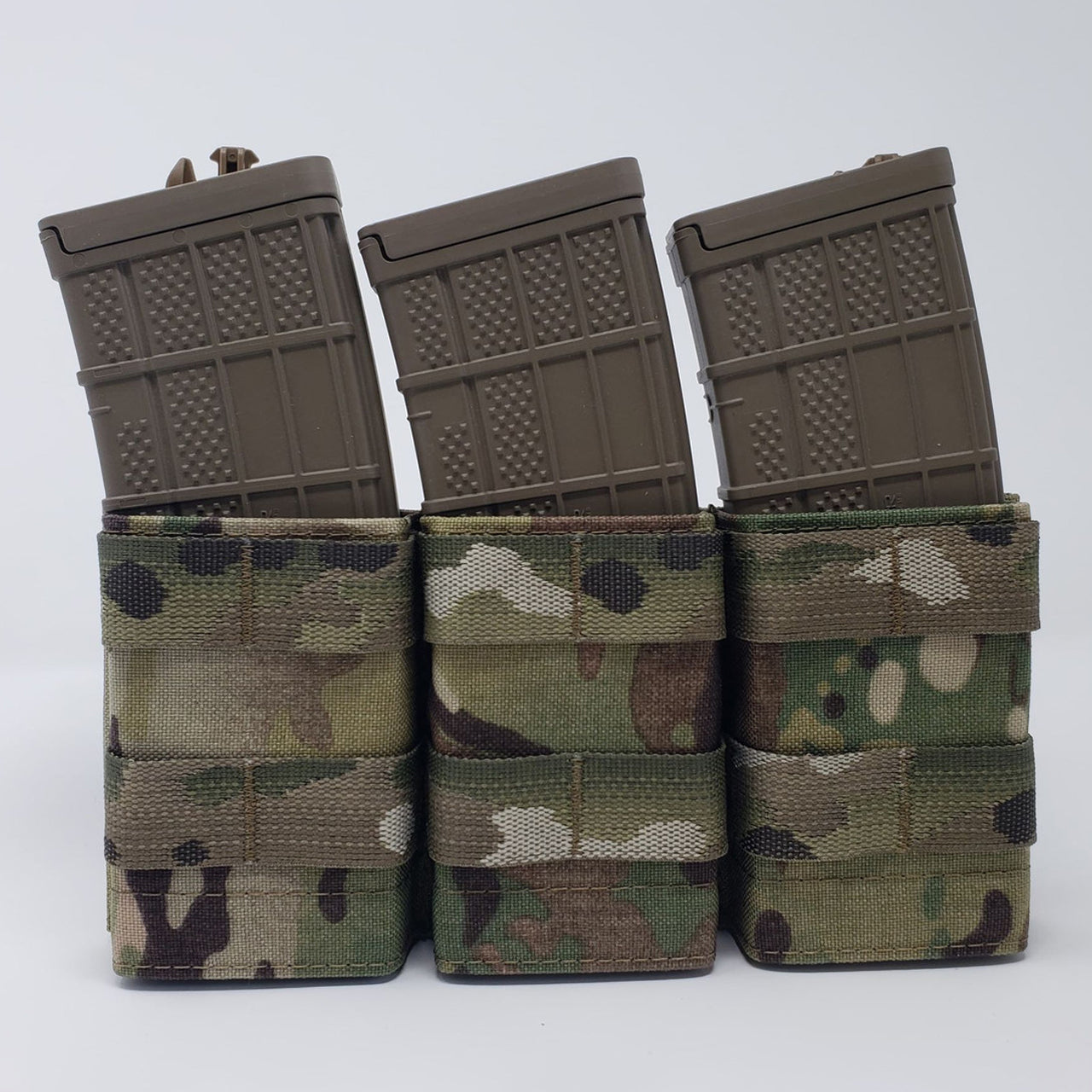Esstac 5.56 Triple Daeodon Midlength KYWI Pouch with Front Webbing X3 - Tactical Magazine Holder for AR15, M4, M16 - Perfect for Range Training, Hunting & Military Use