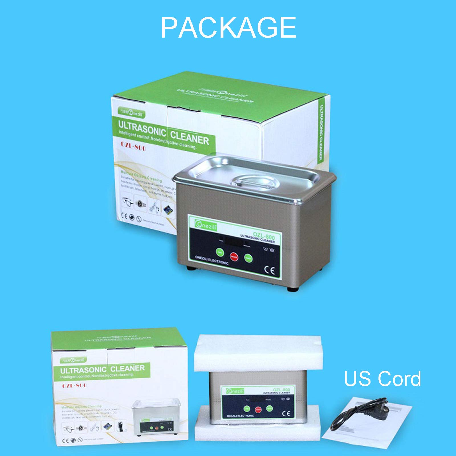 Professional Ultrasonic Cleaner Machine with Digital Timer - Smart Jewelry Cleaner for Rings, Necklaces, Eyeglasses, Watches, Dentures & Small Parts | Perfect for Home Jewelry Care, Optical Maintenance & Gun Cleaning