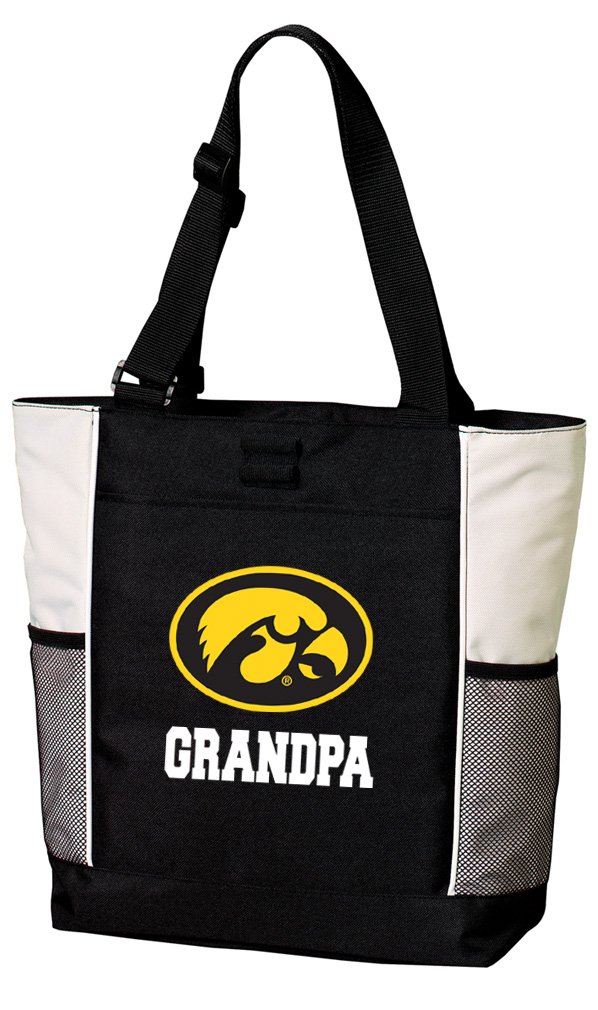 Iowa Hawkeyes Grandpa Tote Bag - University of Iowa Gameday Tote for Beach, Pool, Travel & Shopping - Durable Reusable Grocery Bag for Fans & Alumni