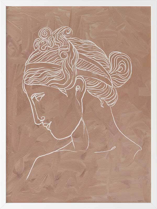 Athena Framed Wall Art Print - Greek Goddess Decor for Home, Office & Gifts | Premium Canvas Painting for Living Room, Bedroom & Study