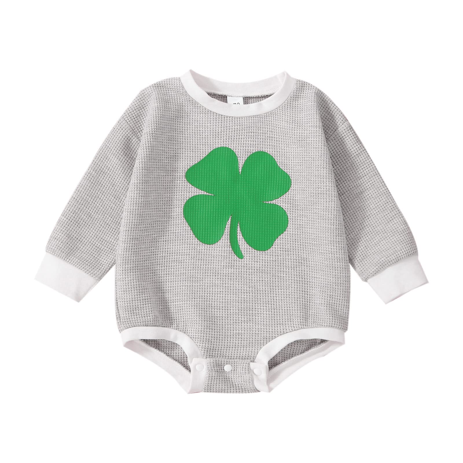 Newborn Baby Boy & Girl Crewneck Sweatshirt - Long Sleeve Waffle Knit Oversized Romper Onesie - Cozy Fall Outfit for Infants 0-12 Months - Perfect for Playdates, Photo Shoots & Autumn Adventures