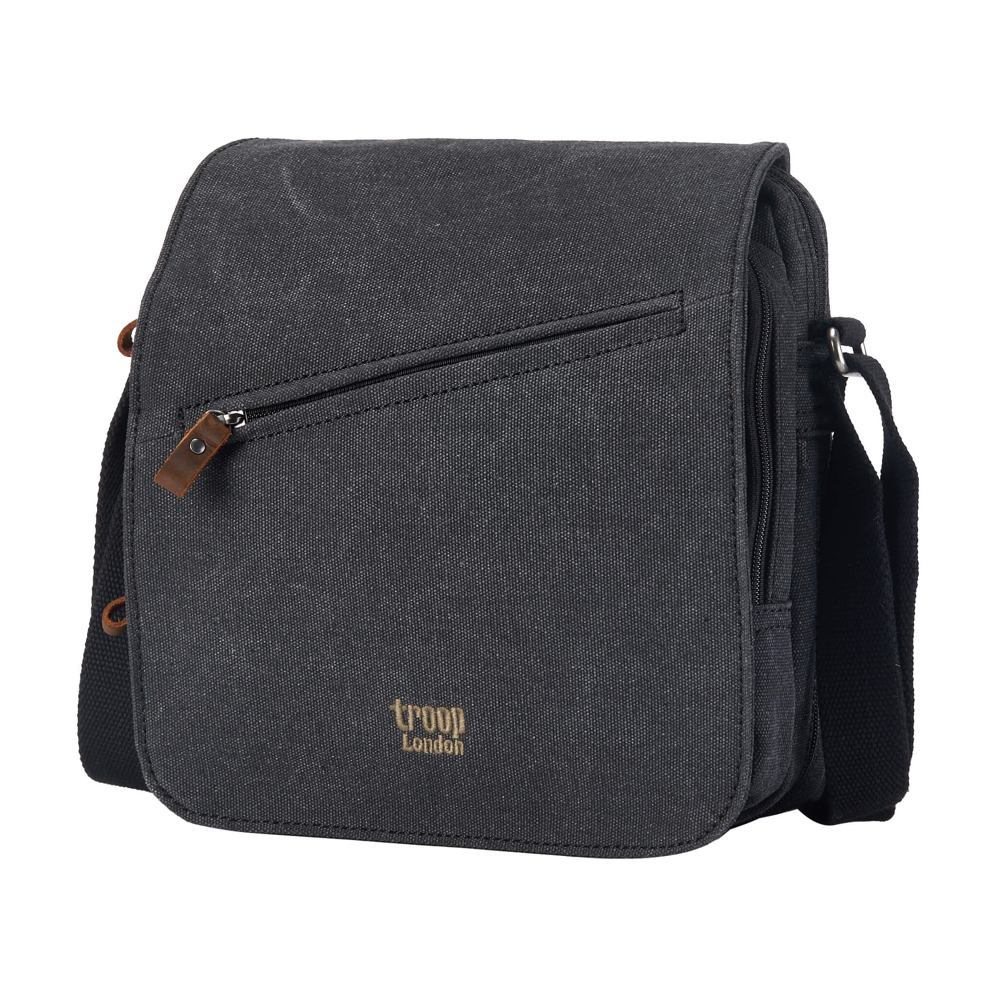 Troop London Classic Canvas Crossbody Bag for Men & Women - Stylish & Durable Shoulder Bag for Travel, Work & Everyday Use