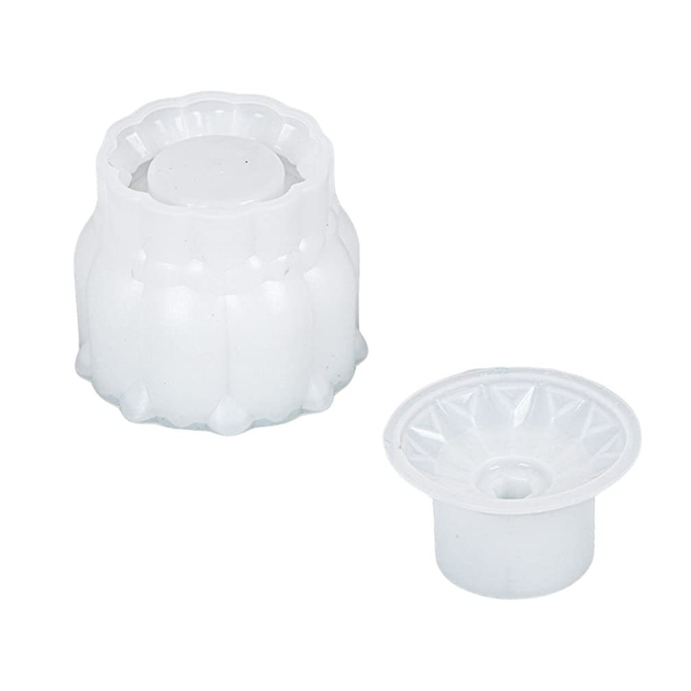 Holibanna Silicone Jewelry Bottle Jar Resin Casting Mold - DIY Craft Jewelry Storage Container with Lid for Home Organization - Easy to Use & Clean - Perfect for Resin Art, Bead Storage & Bathroom Decor