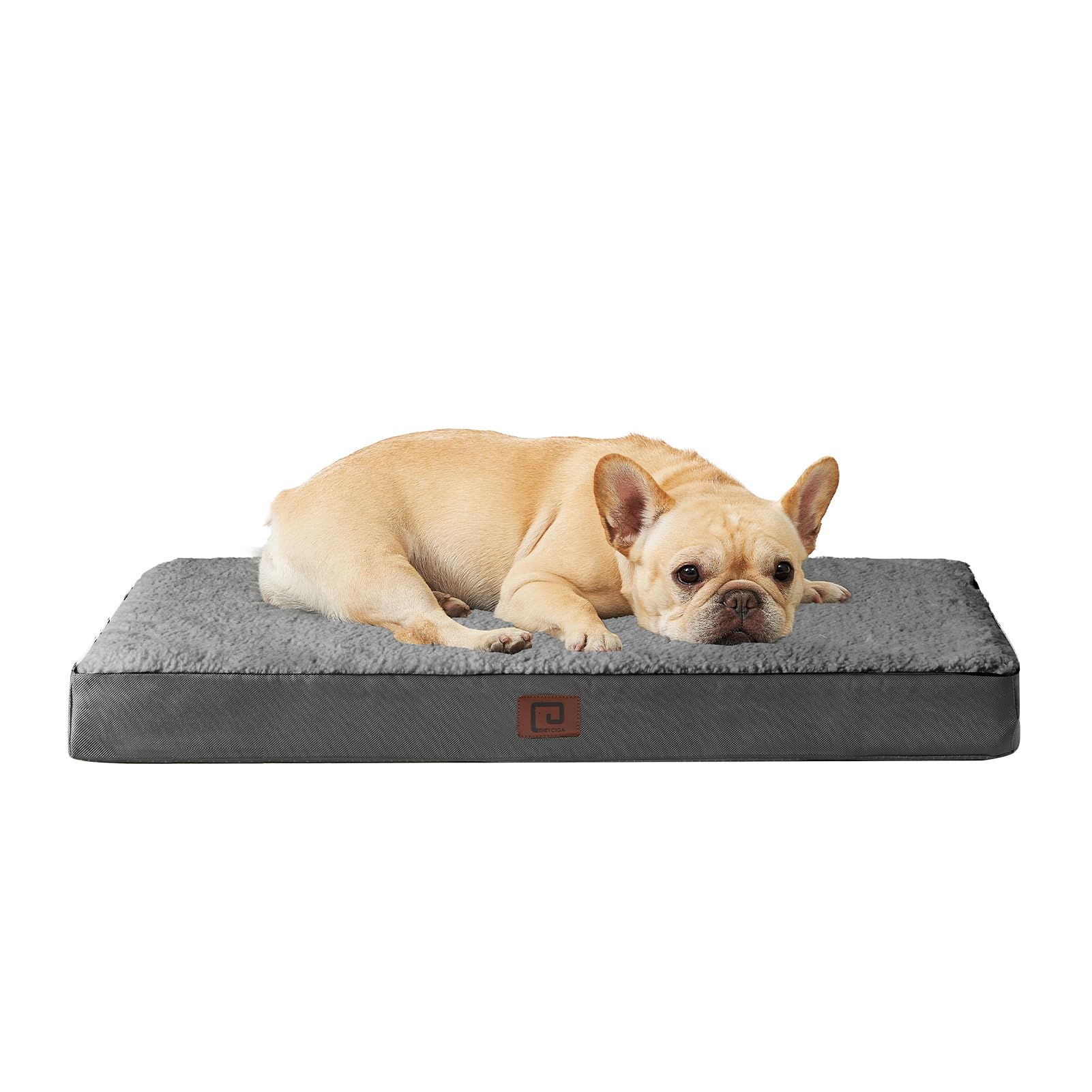 Orthopedic Medium Dog Bed for Small Dogs - Removable & Washable Cover - Grey 30x20 - Perfect for Crates, Kennels & Home Comfort