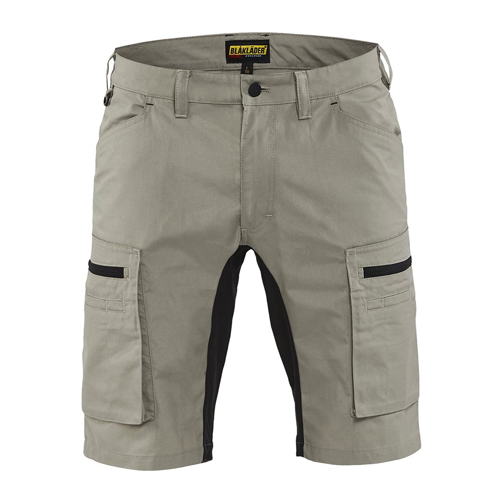 Blaklader 144918452799C50 Stretch Work Shorts - Size C50, Stone Grey/Black - Durable & Comfortable for Construction, Carpentry & Outdoor Work