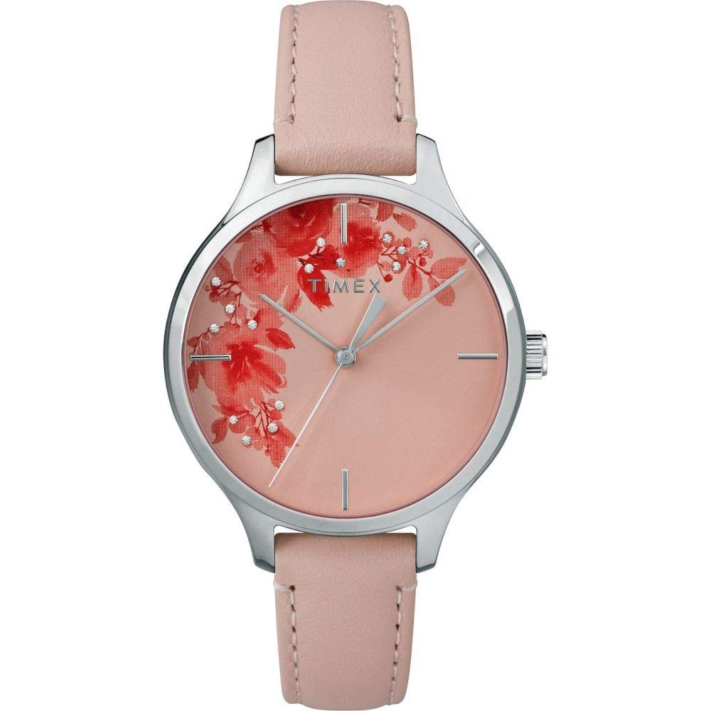 Timex Women's Crystal Bloom Watch with Swarovski Crystals - 36mm Silver-Tone Stainless Steel Band, Water Resistant - Perfect for Work, Parties & Special Occasions