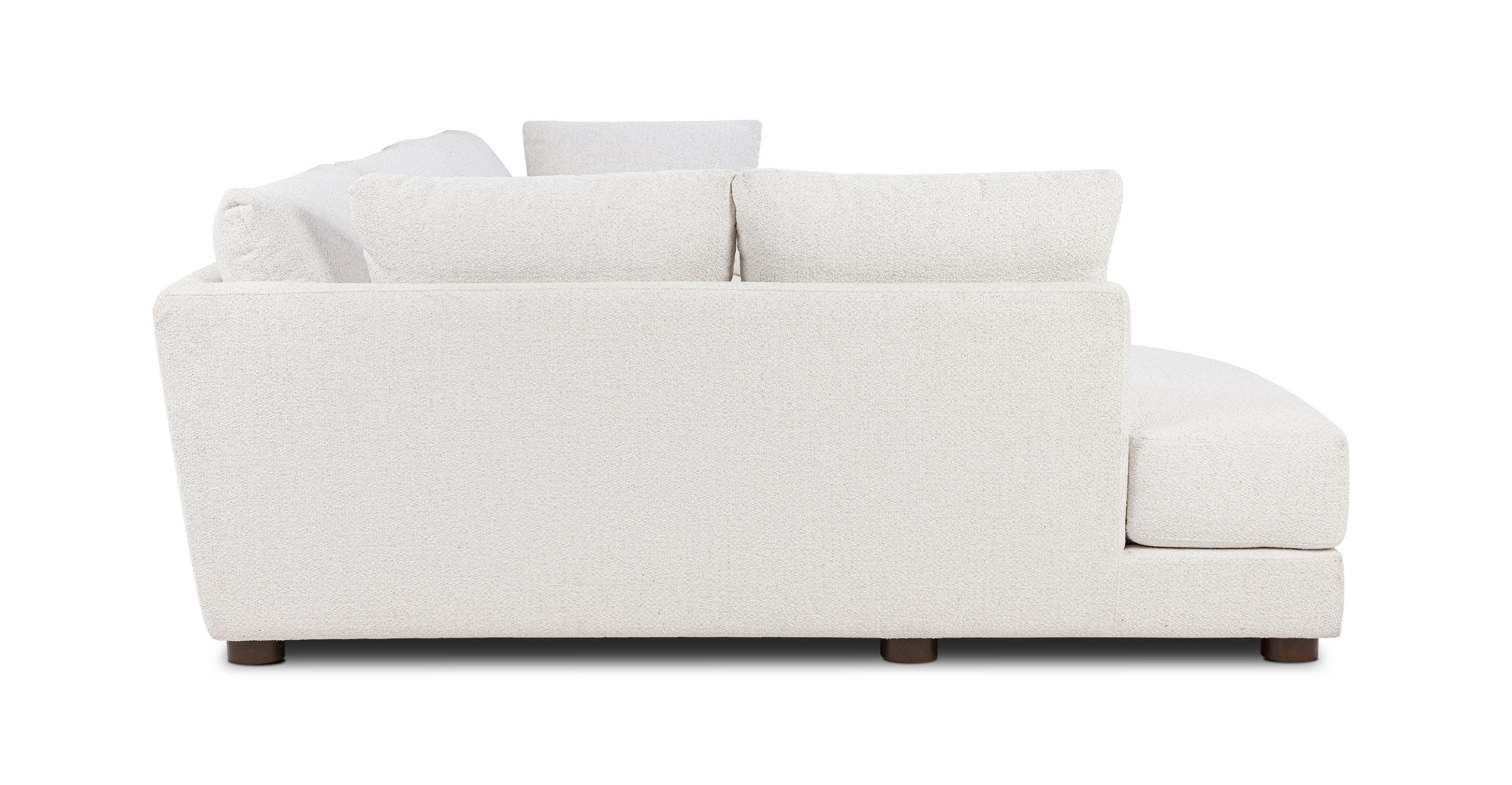 Pertuis 122 Left Facing Bumper Sectional Sofa - Modern L-Shaped Couch for Living Room, Home Theater & Family Gatherings