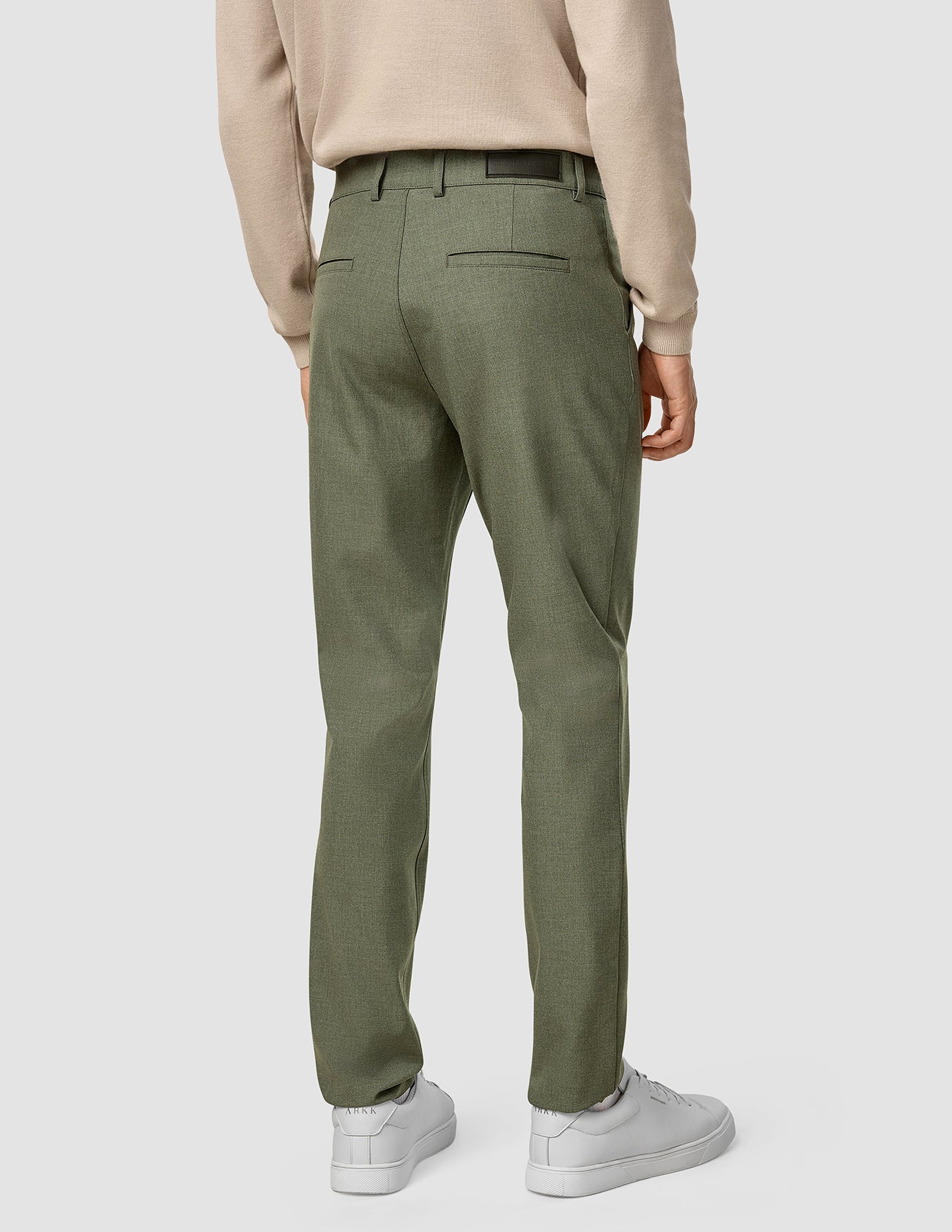 Essential Slim Fit Pants for Men - Nightfall Green Melange - Perfect for Casual Wear, Office & Travel
