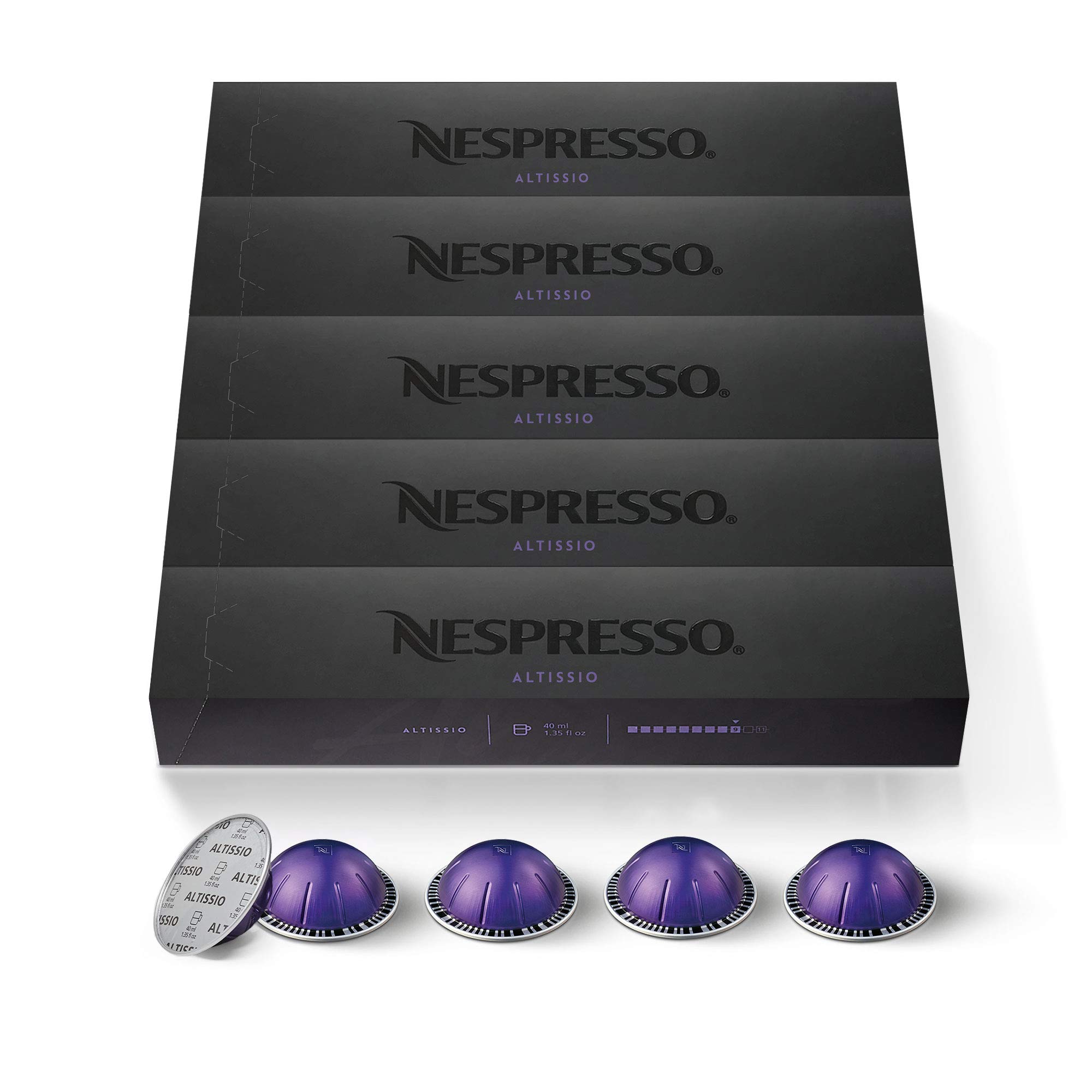 Nespresso VertuoLine Coffee Pods - Altissio Medium Roast & Double Espresso Scuro Dark Roast (60 Capsules) | Compatible with Vertuo Machines | Perfect for Home Brewing, Office Use & Gifts