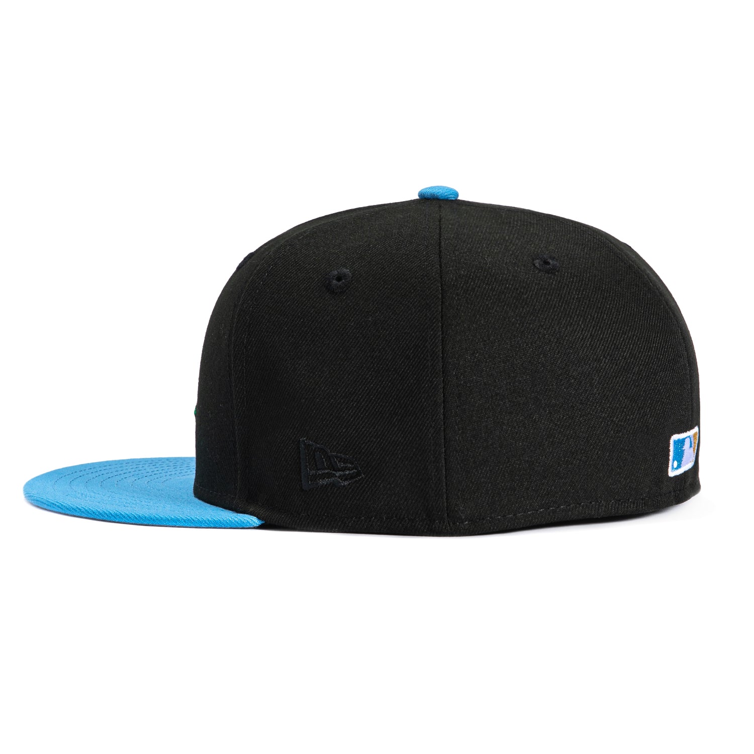 New Era 59Fifty Los Angeles Dodgers Rose Embroidered Baseball Cap - Black, Light Blue & Metallic Gold - Adjustable Snapback Hat for Men & Women - Perfect for Baseball Games, Streetwear & Sports Fan Gifts
